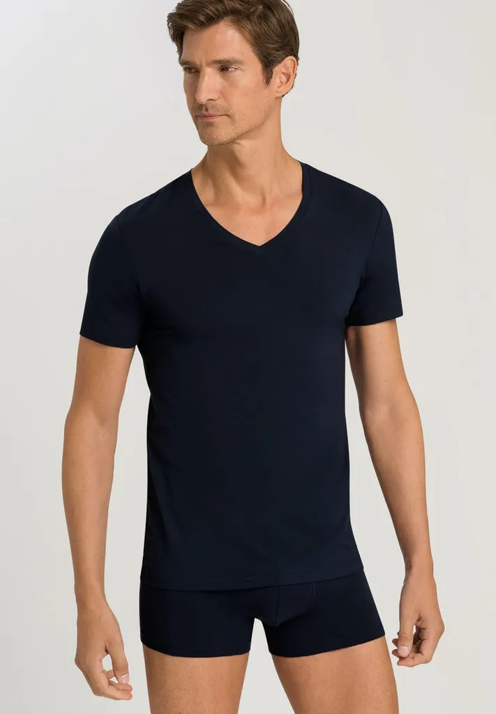 Cotton Superior - Short-Sleeved V-Neck Top