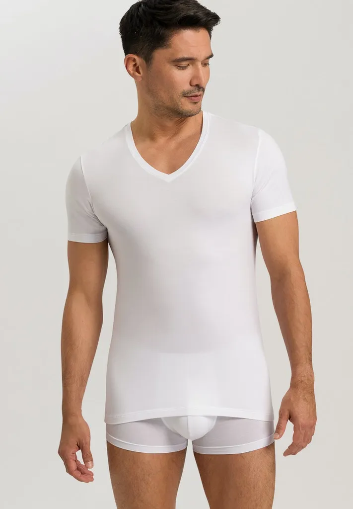 Cotton Superior - Short-Sleeved V-Neck Top