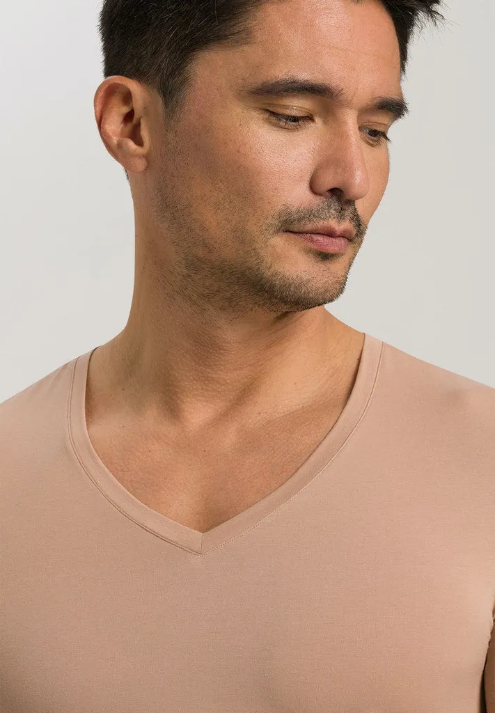 Cotton Superior - Short-Sleeved V-Neck Top