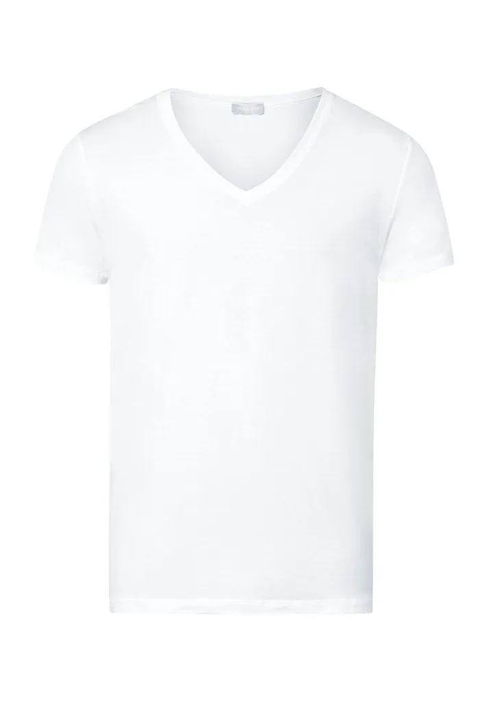 Cotton Superior - Short-Sleeved V-Neck Top