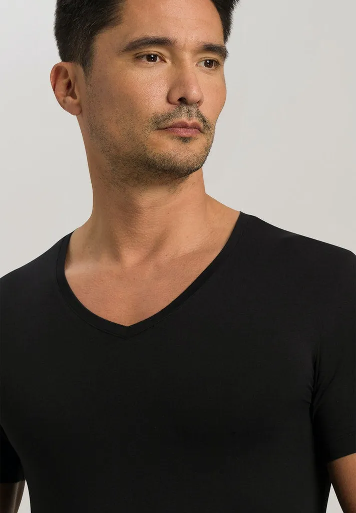 Cotton Superior - Short-Sleeved V-Neck Top
