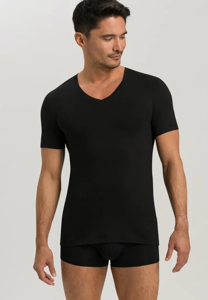 Cotton Superior - Short-Sleeved V-Neck Top