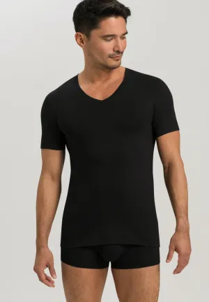 Cotton Superior - Short-Sleeved V-Neck Top