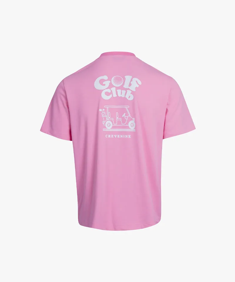 CREVE NINE: Basic Cooling Round Tee - Light Pink