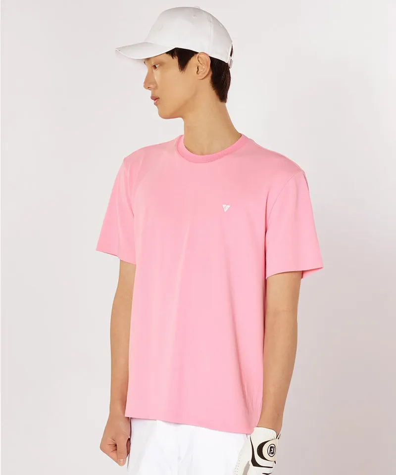 CREVE NINE: Basic Cooling Round Tee - Light Pink