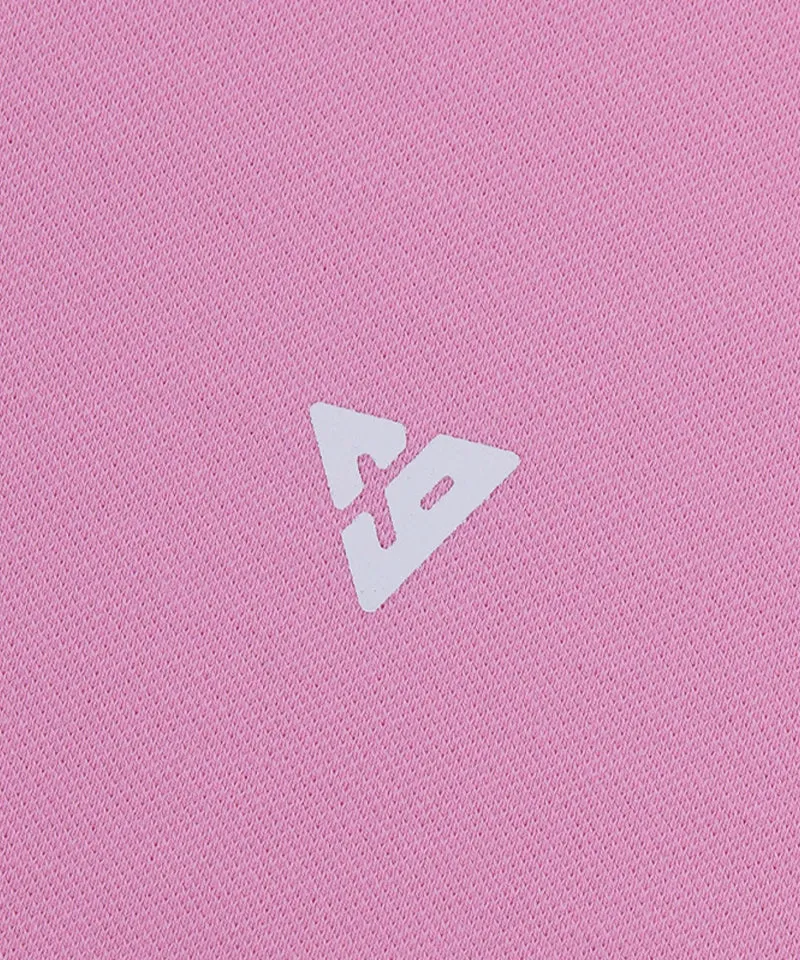 CREVE NINE: Basic Cooling Round Tee - Light Pink
