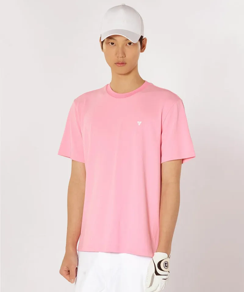 CREVE NINE: Basic Cooling Round Tee - Light Pink