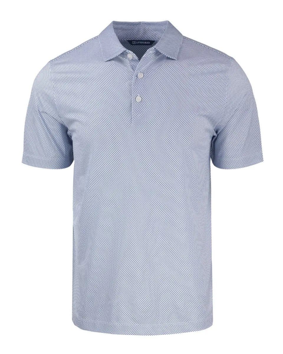 Cutter & Buck Men's Pike Eco Symmetry Print Stretch Recycled Polo