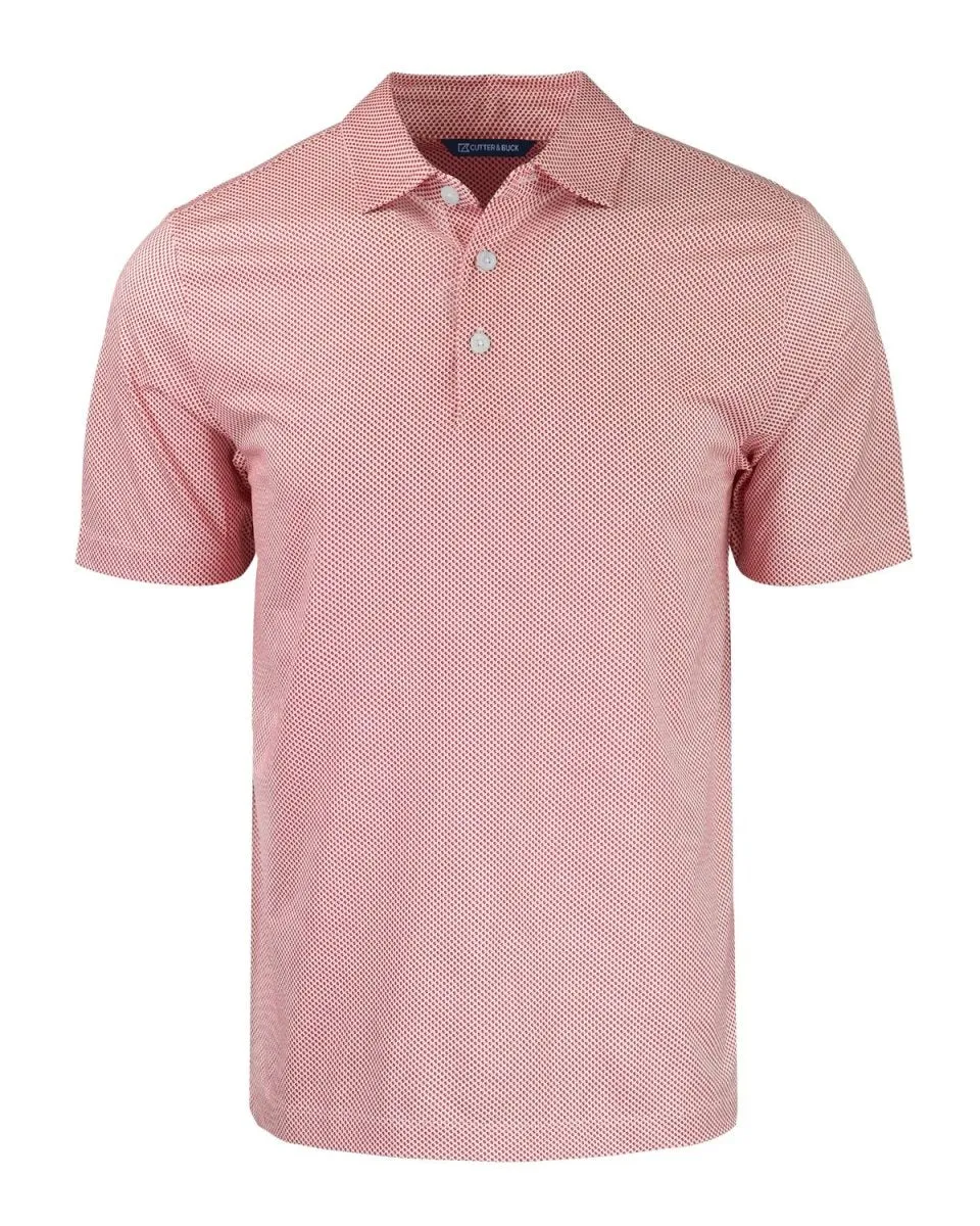 Cutter & Buck Men's Pike Eco Symmetry Print Stretch Recycled Polo
