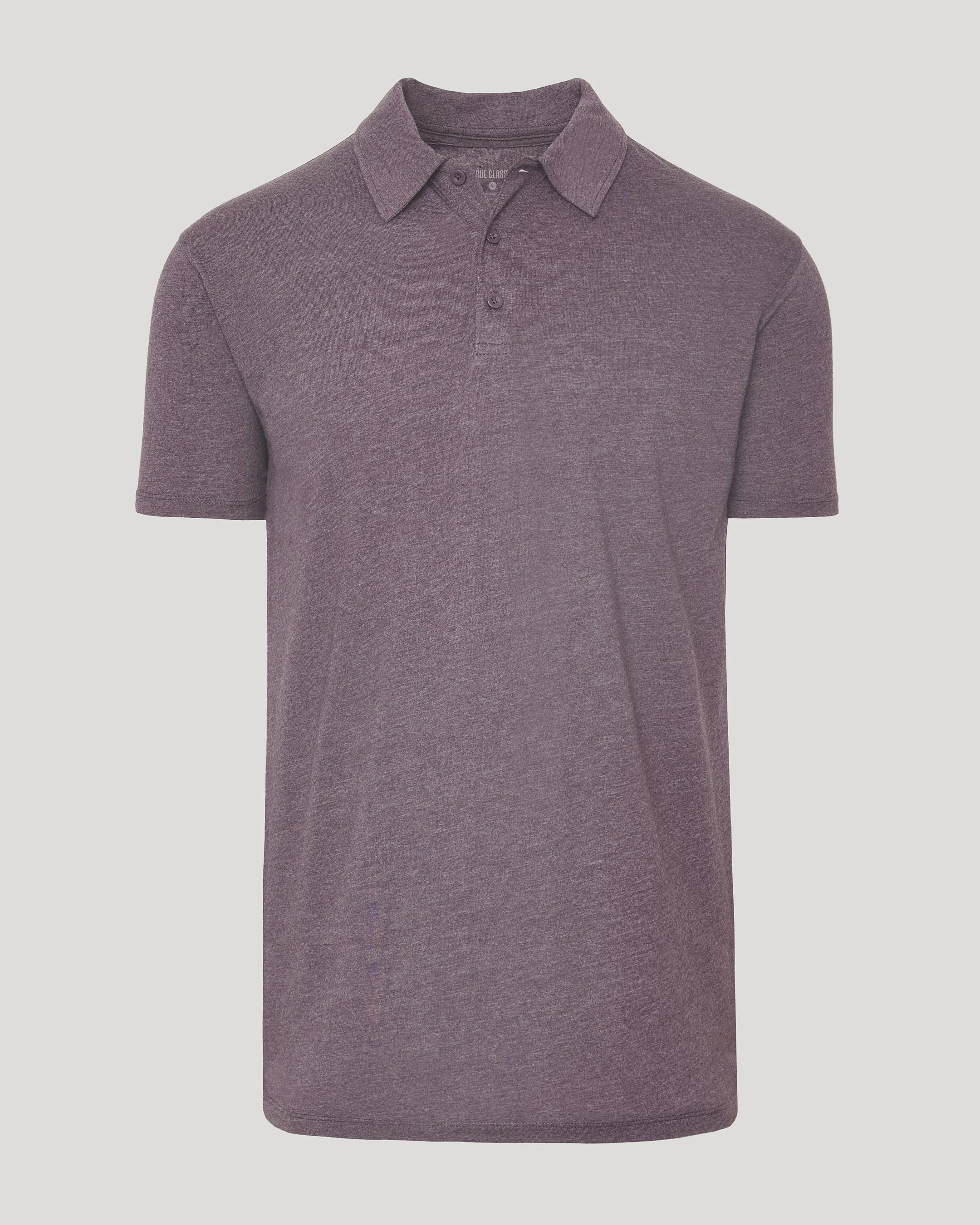 Dark Heather Amethyst Short Sleeve Tall Polo