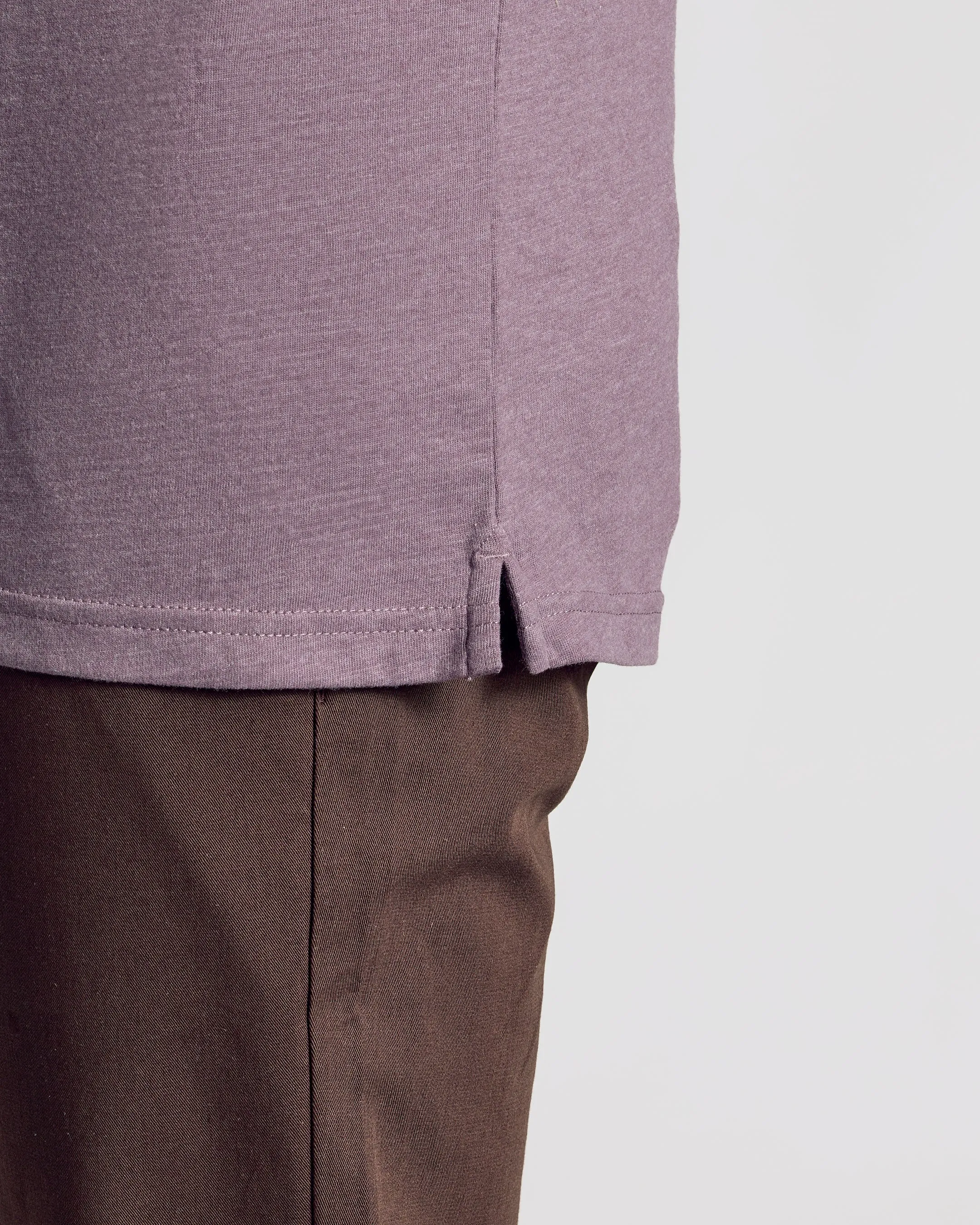 Dark Heather Amethyst Short Sleeve Tall Polo