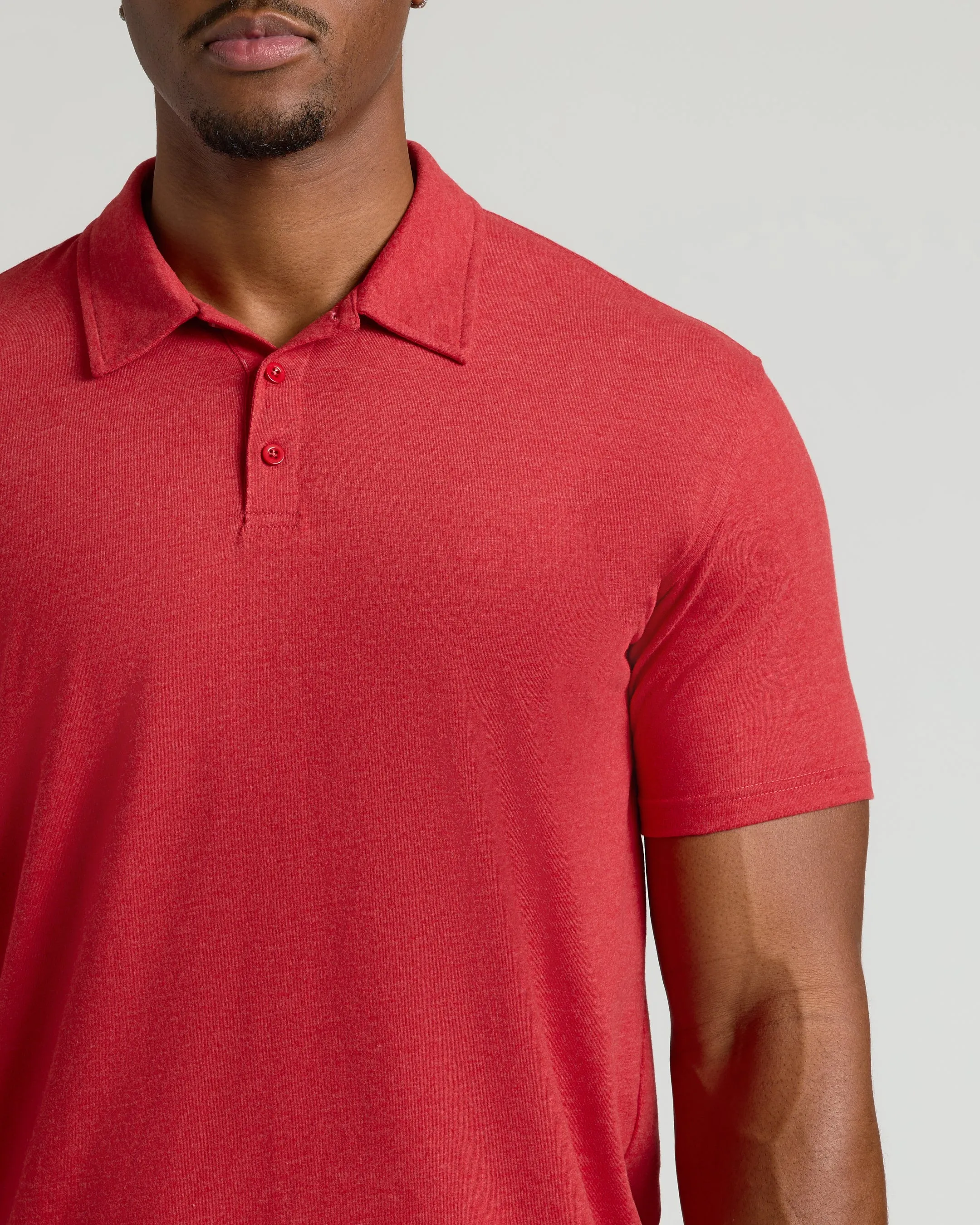 Dark Heather Lava Short Sleeve Tall Polo