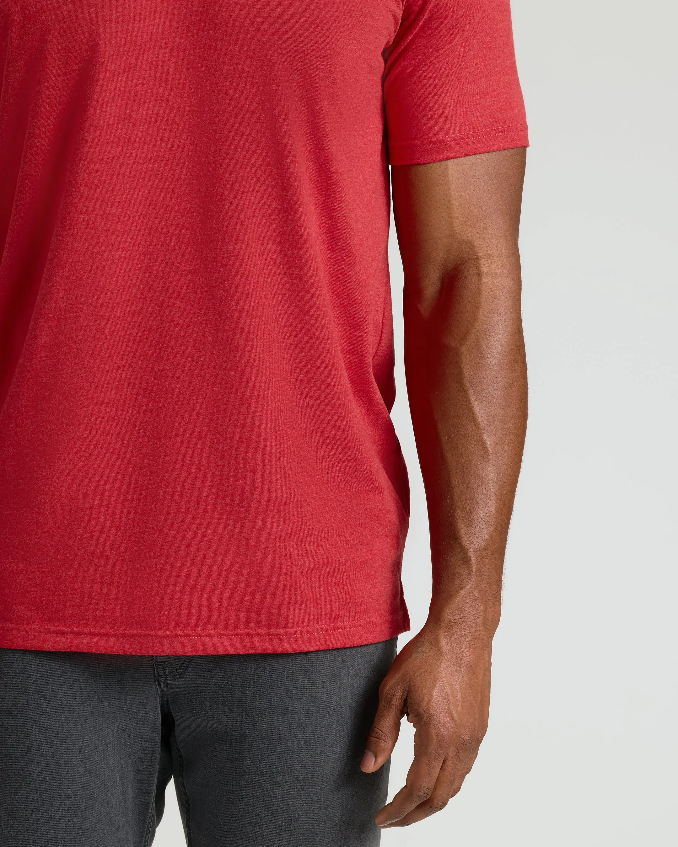 Dark Heather Lava Short Sleeve Tall Polo