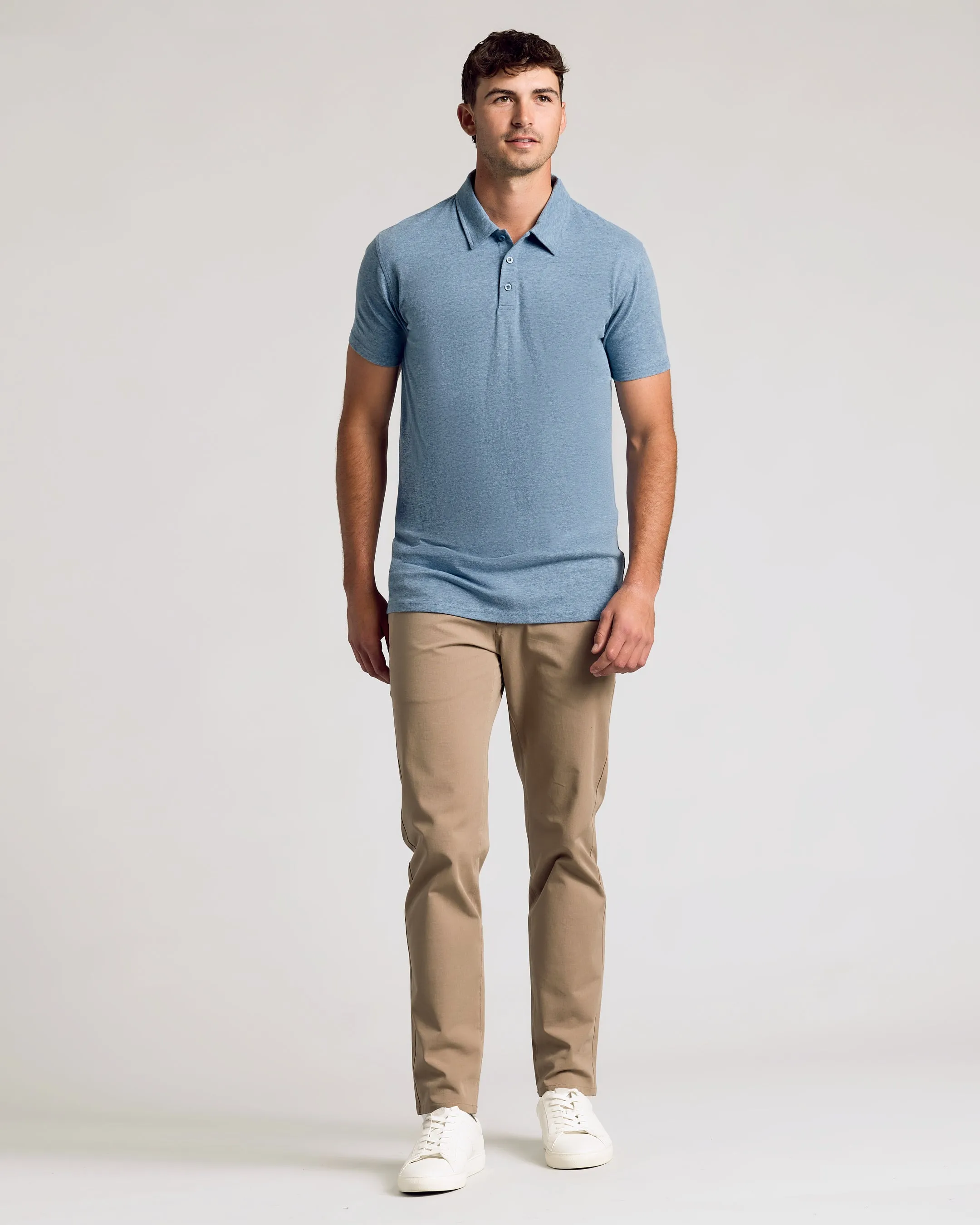 Dark Heather Tempest Short Sleeve Tall Polo