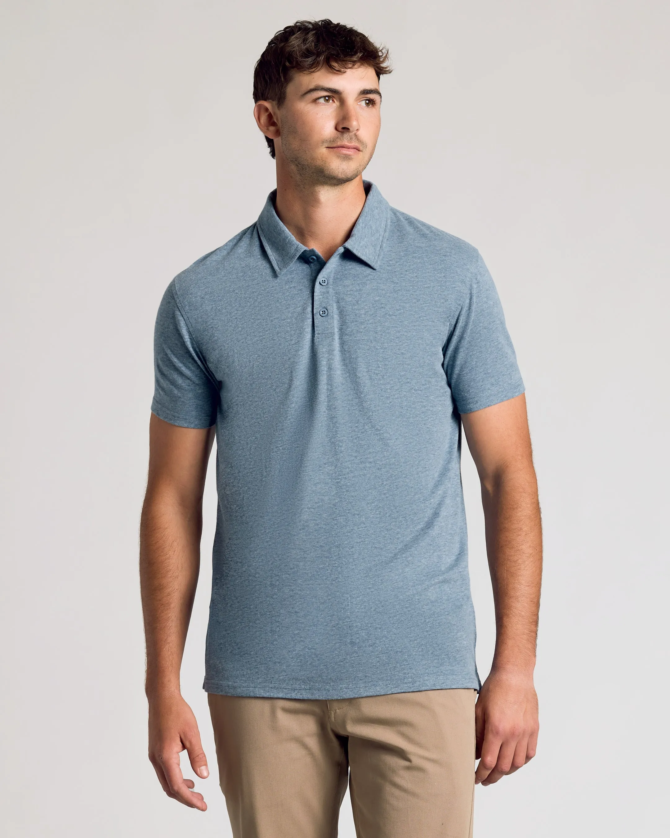 Dark Heather Tempest Short Sleeve Tall Polo