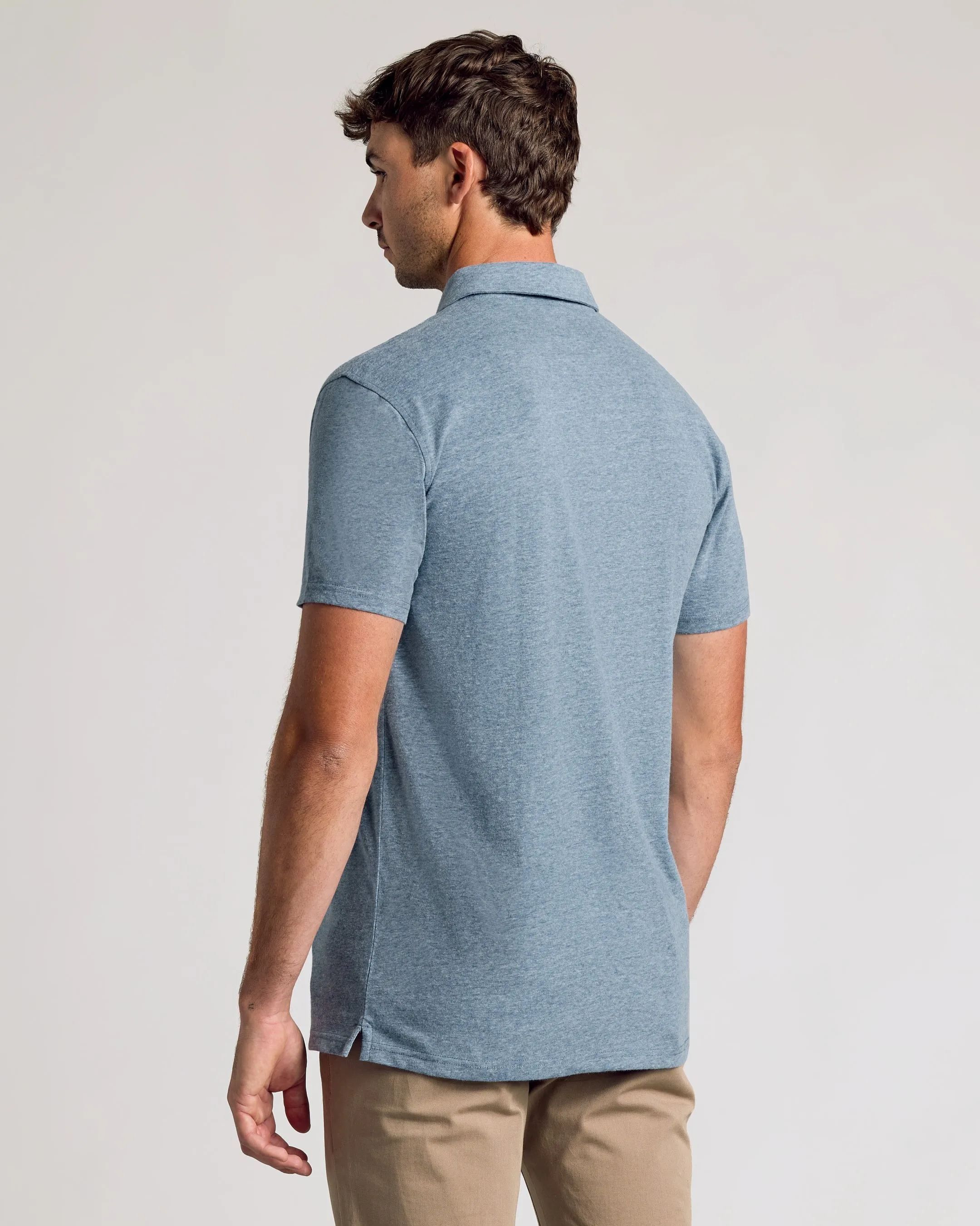 Dark Heather Tempest Short Sleeve Tall Polo