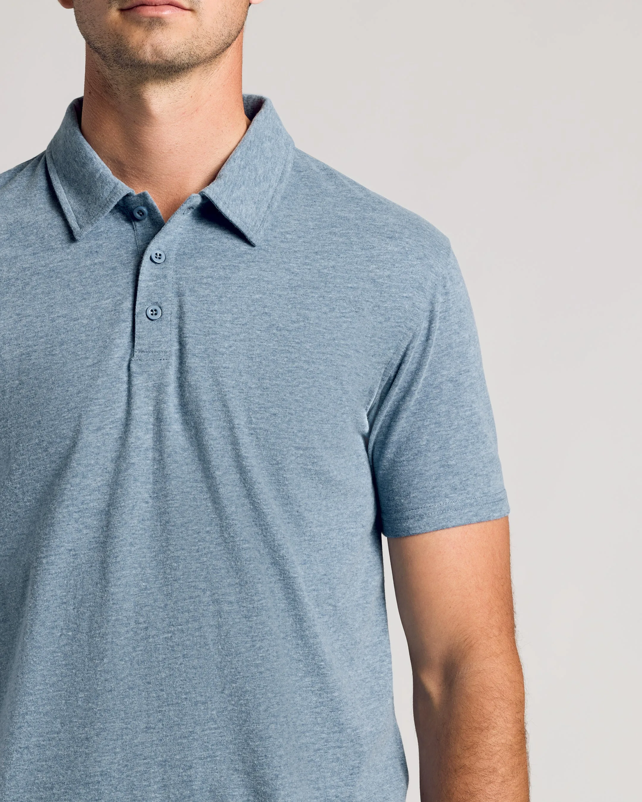 Dark Heather Tempest Short Sleeve Tall Polo