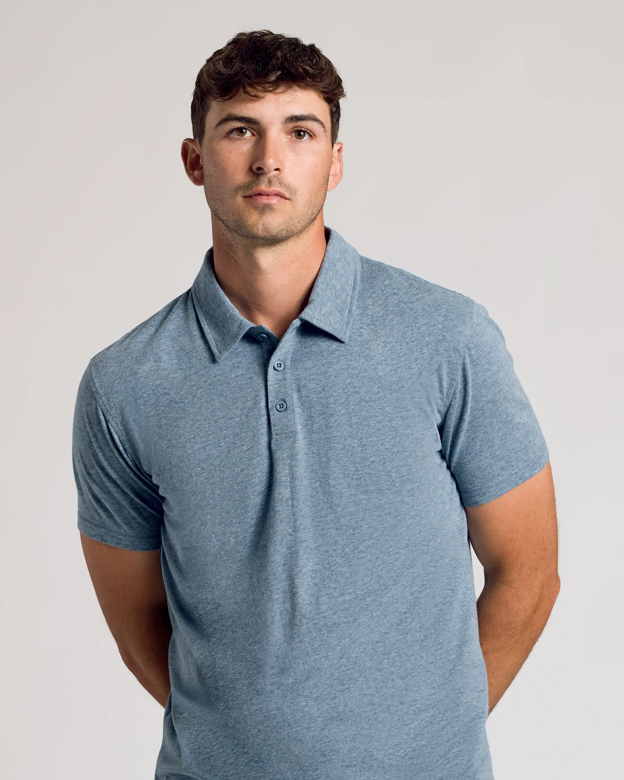 Dark Heather Tempest Short Sleeve Tall Polo