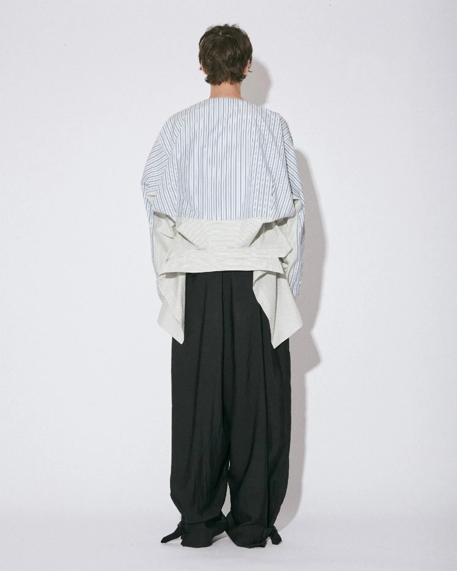 Double-End Finx Stripe Pajamas Shirt - Yelxblue