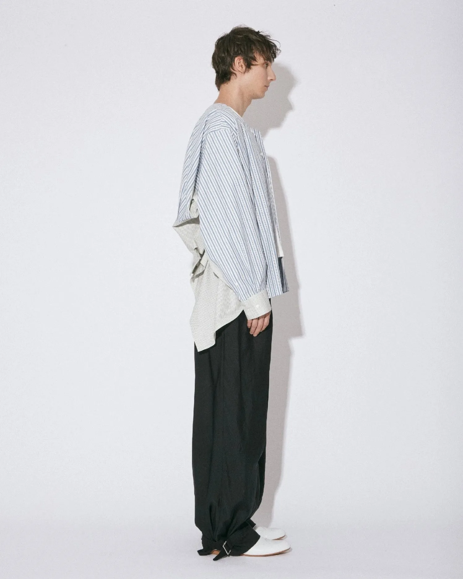Double-End Finx Stripe Pajamas Shirt - Yelxblue