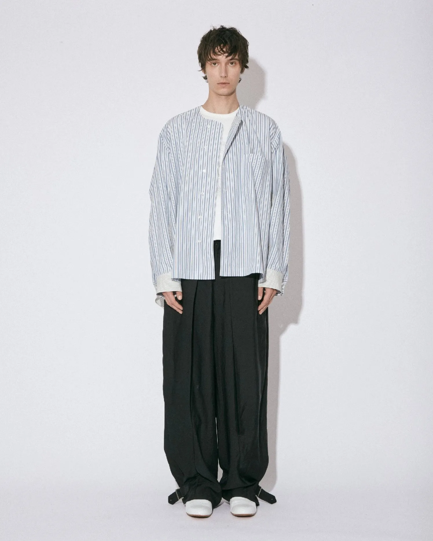 Double-End Finx Stripe Pajamas Shirt - Yelxblue