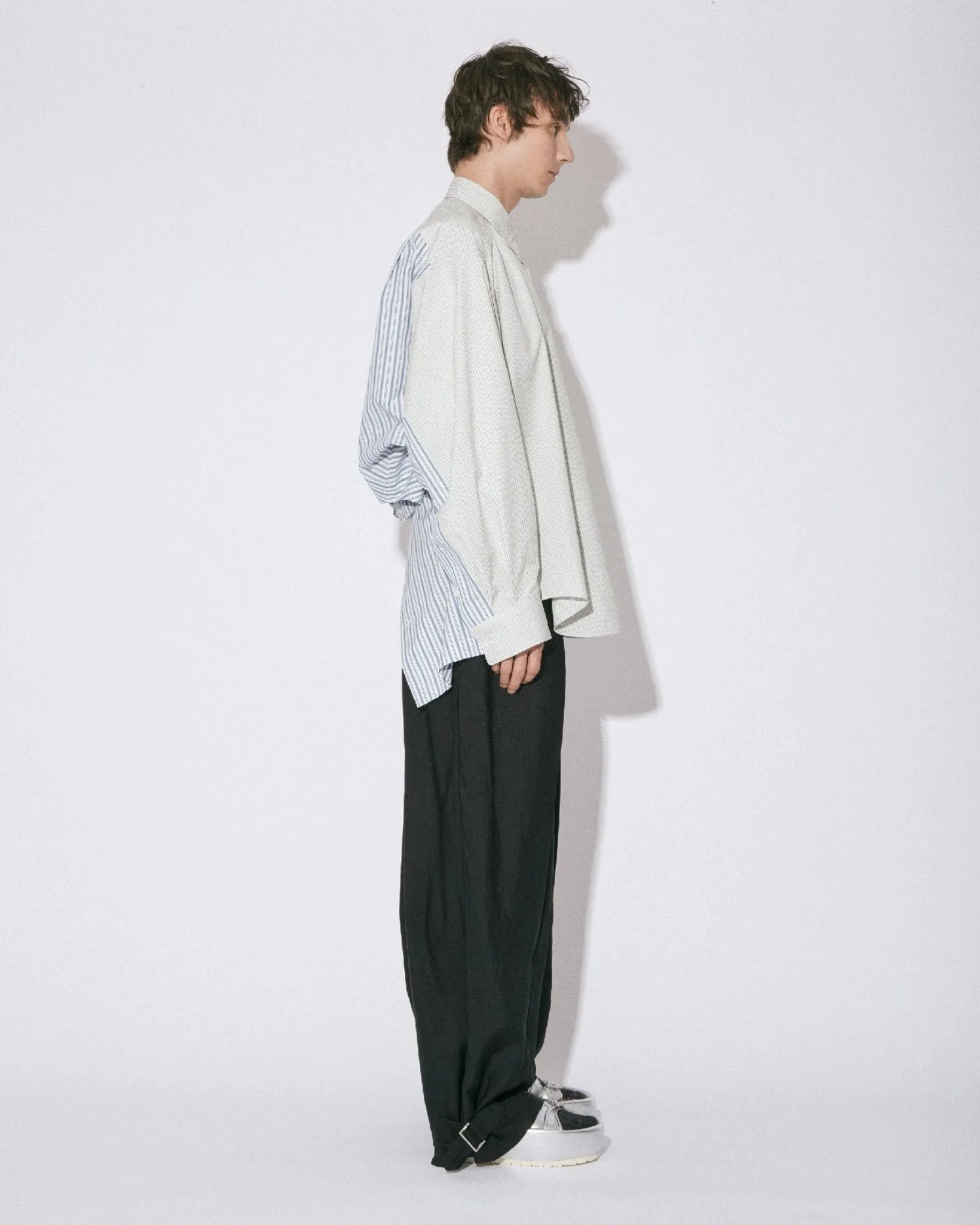 Double-End Finx Stripe Pajamas Shirt - Yelxblue