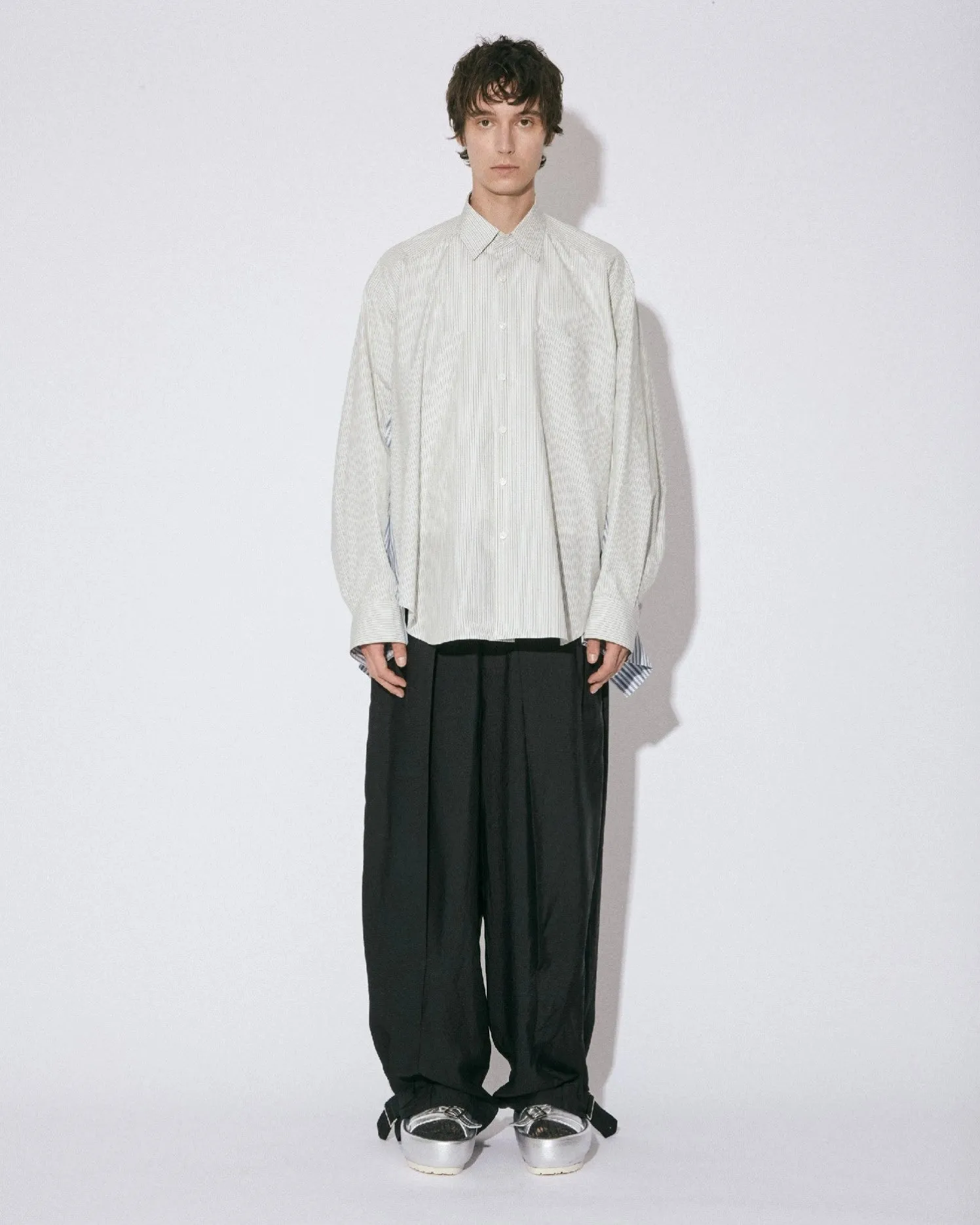 Double-End Finx Stripe Pajamas Shirt - Yelxblue