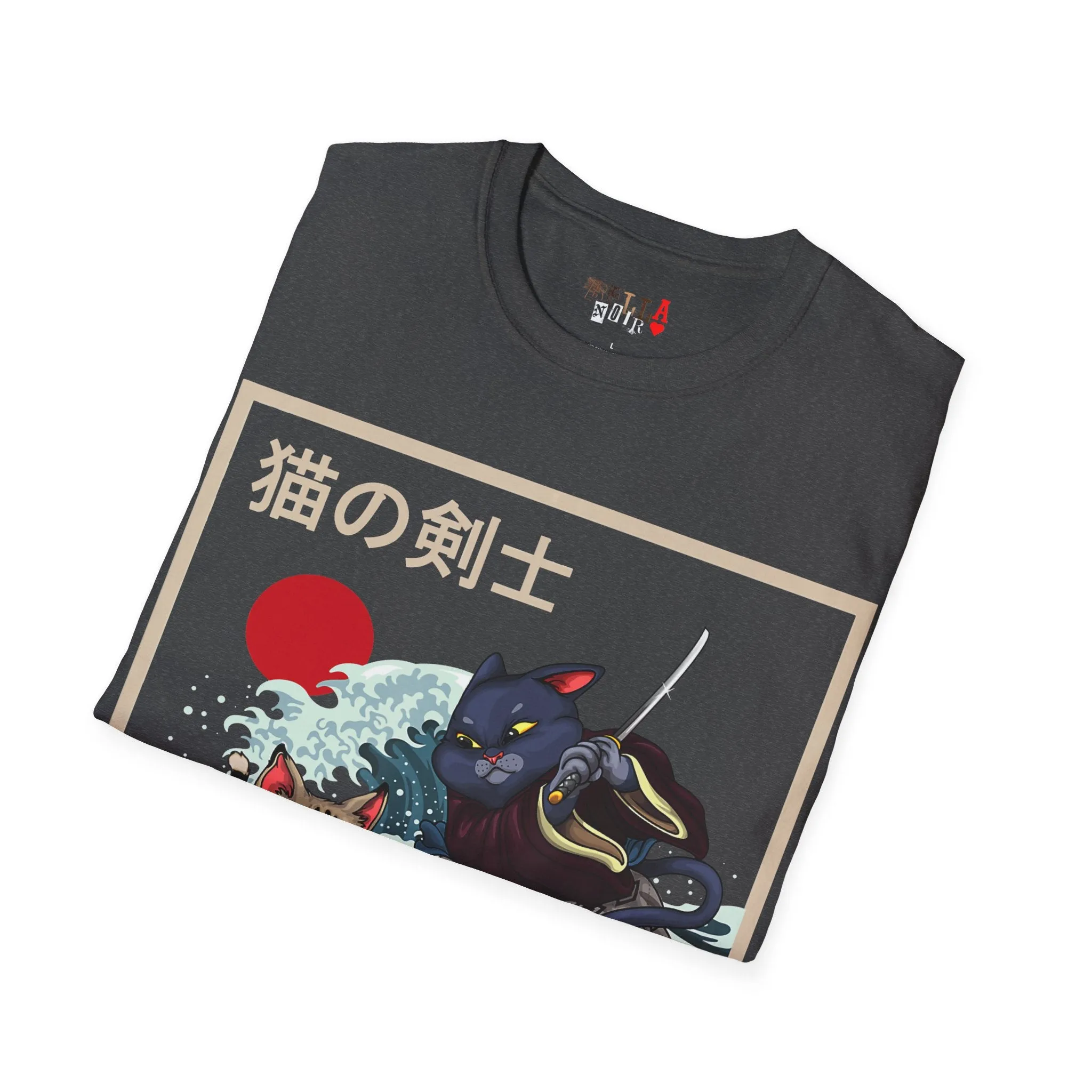 Dueling Samurai Cats Unisex Softstyle T-Shirt