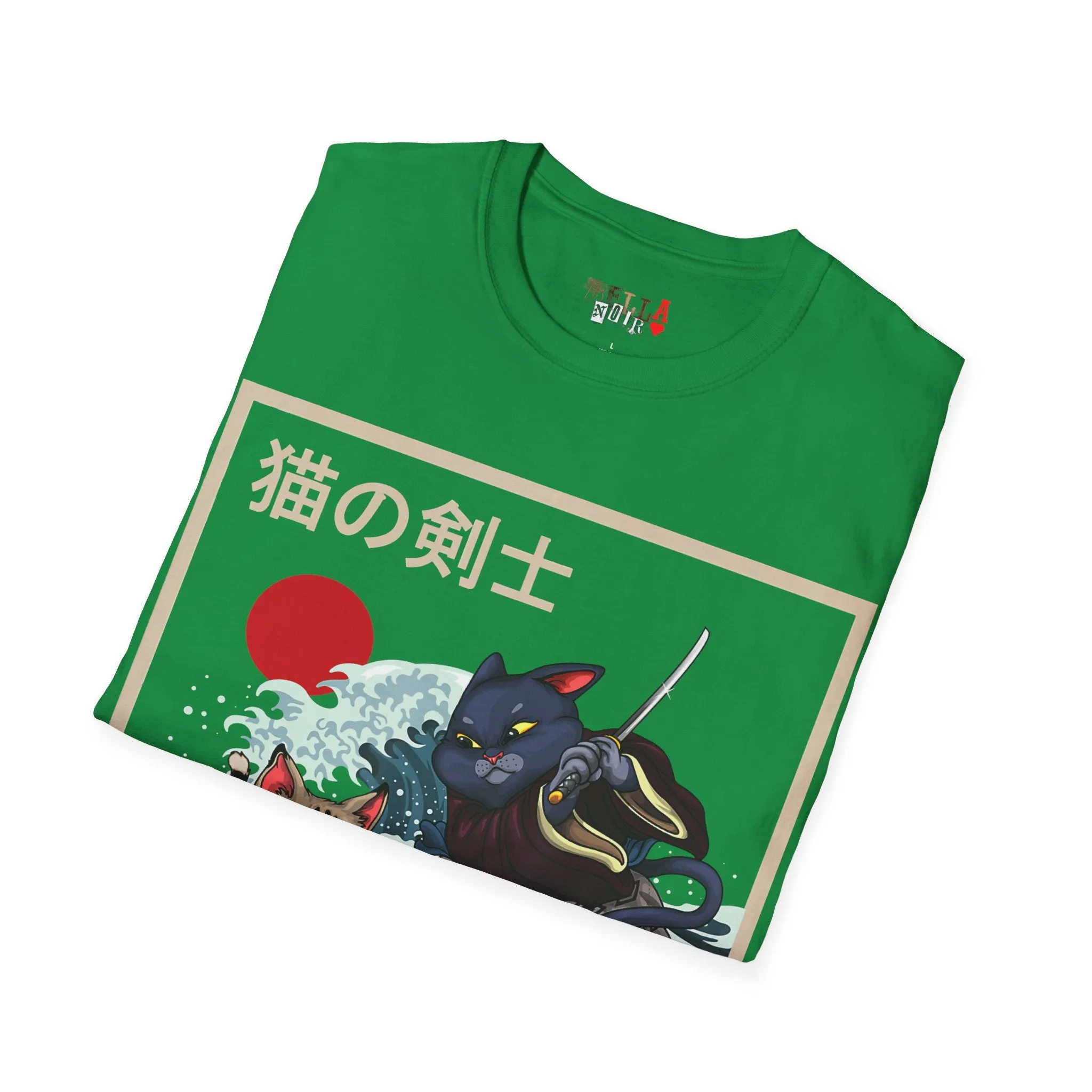Dueling Samurai Cats Unisex Softstyle T-Shirt