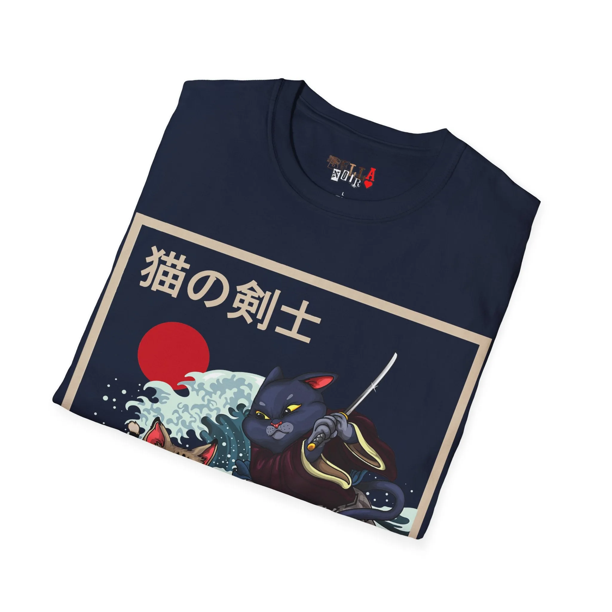 Dueling Samurai Cats Unisex Softstyle T-Shirt