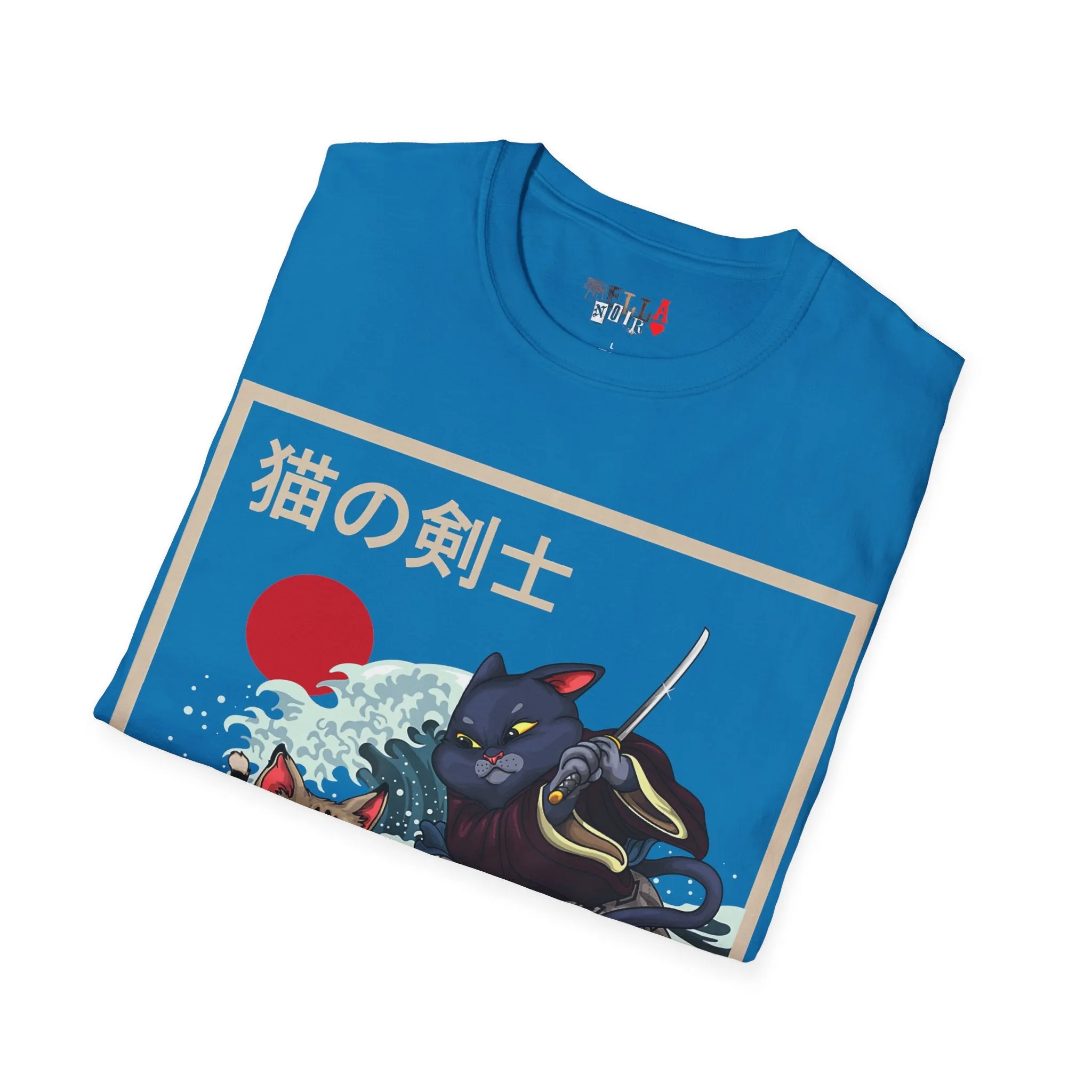 Dueling Samurai Cats Unisex Softstyle T-Shirt