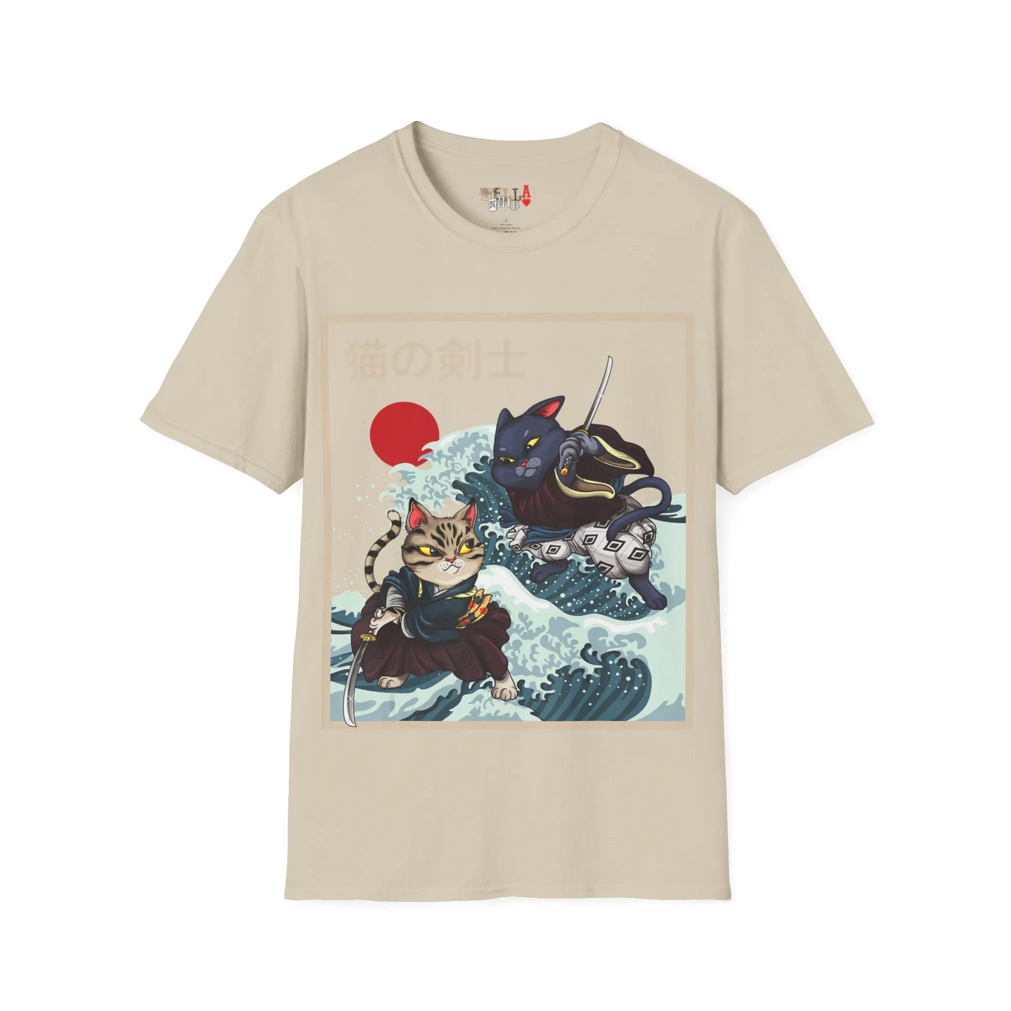 Dueling Samurai Cats Unisex Softstyle T-Shirt