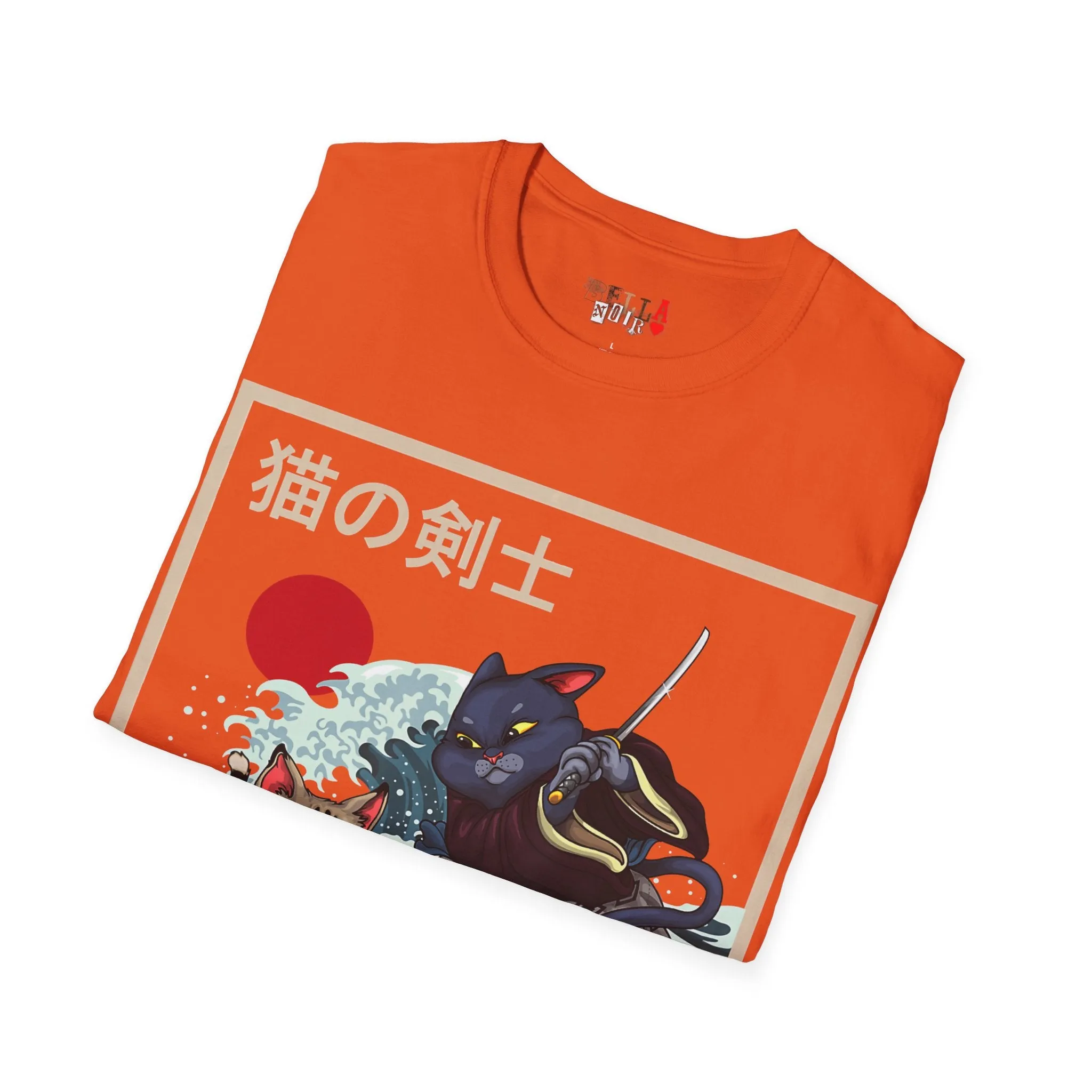 Dueling Samurai Cats Unisex Softstyle T-Shirt