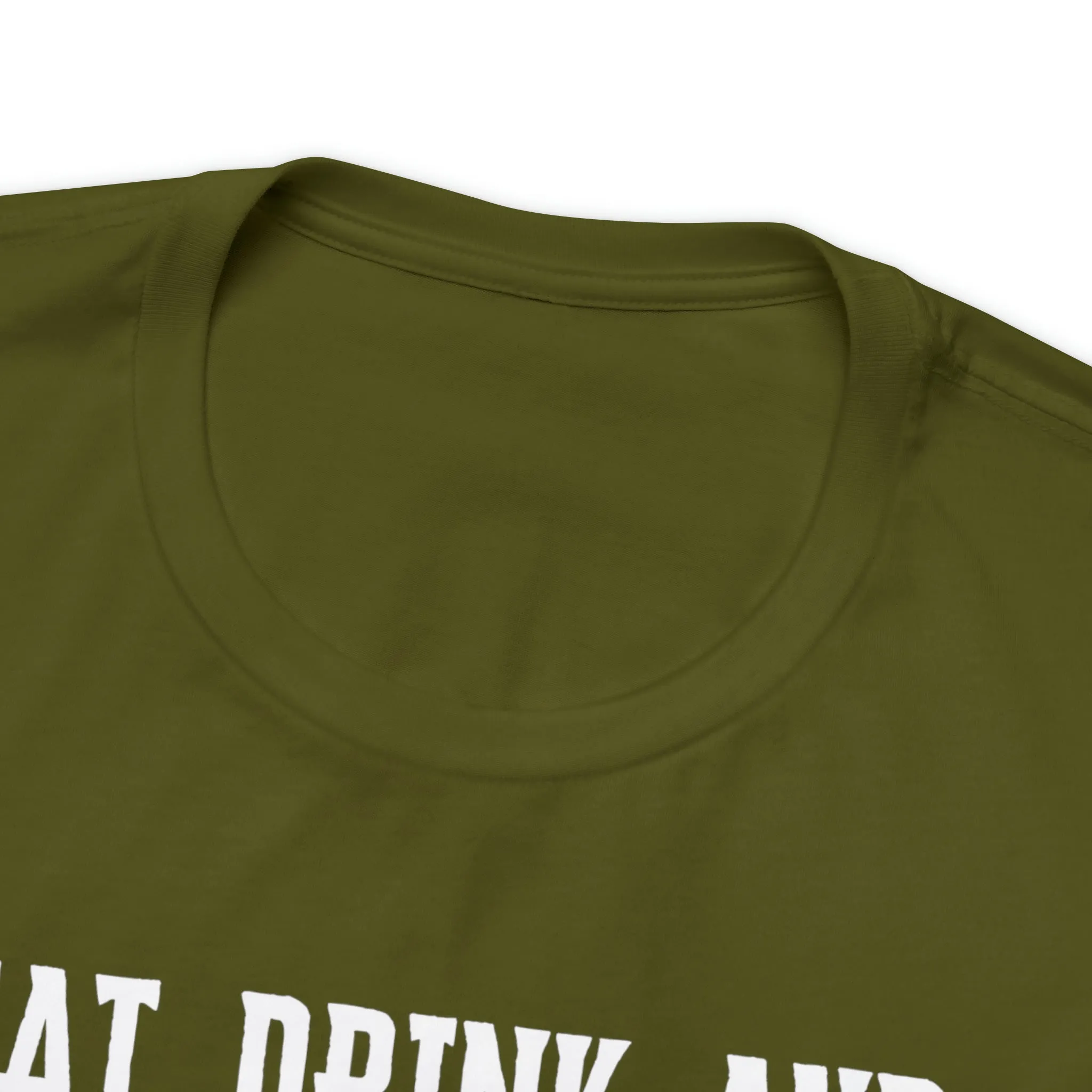 Eat Drink and Be Scary Halloween T-Shirt | Creepy Scary Ghoul Tee |  Bella Canvas 3001Unisex | Ghoul Drinking Short Sleeve Tshirt