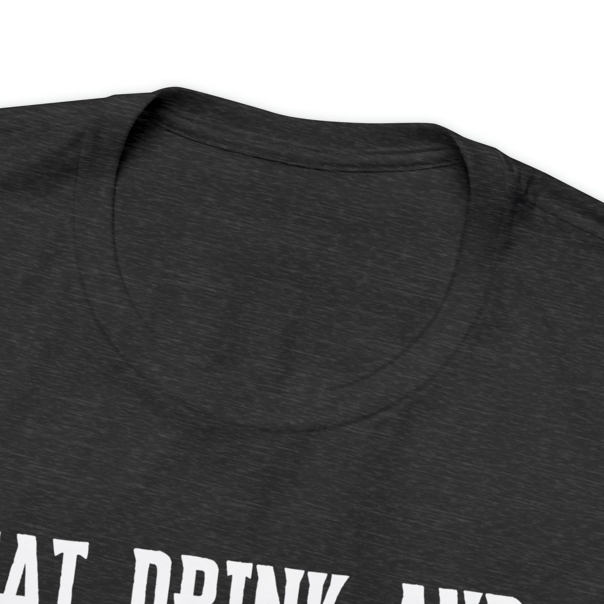 Eat Drink and Be Scary Halloween T-Shirt | Creepy Scary Ghoul Tee |  Bella Canvas 3001Unisex | Ghoul Drinking Short Sleeve Tshirt