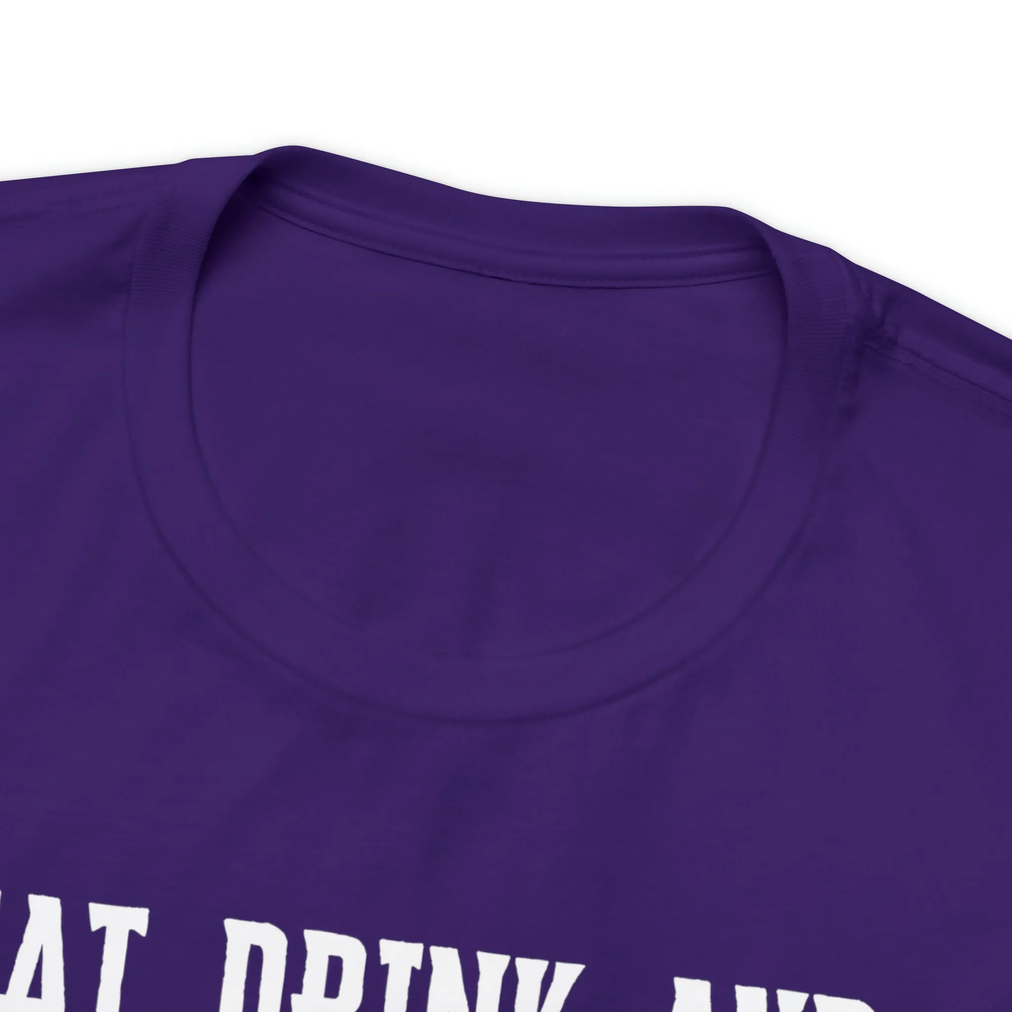 Eat Drink and Be Scary Halloween T-Shirt | Creepy Scary Ghoul Tee |  Bella Canvas 3001Unisex | Ghoul Drinking Short Sleeve Tshirt