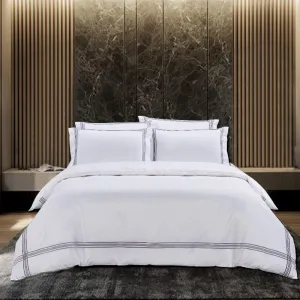 Egyptian Cotton 400 Thread Count Giorgio White Duvet Cover Set