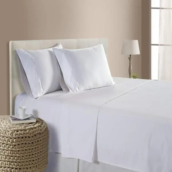 Egyptian Cotton Flat Sheet 600 Thread Count  White