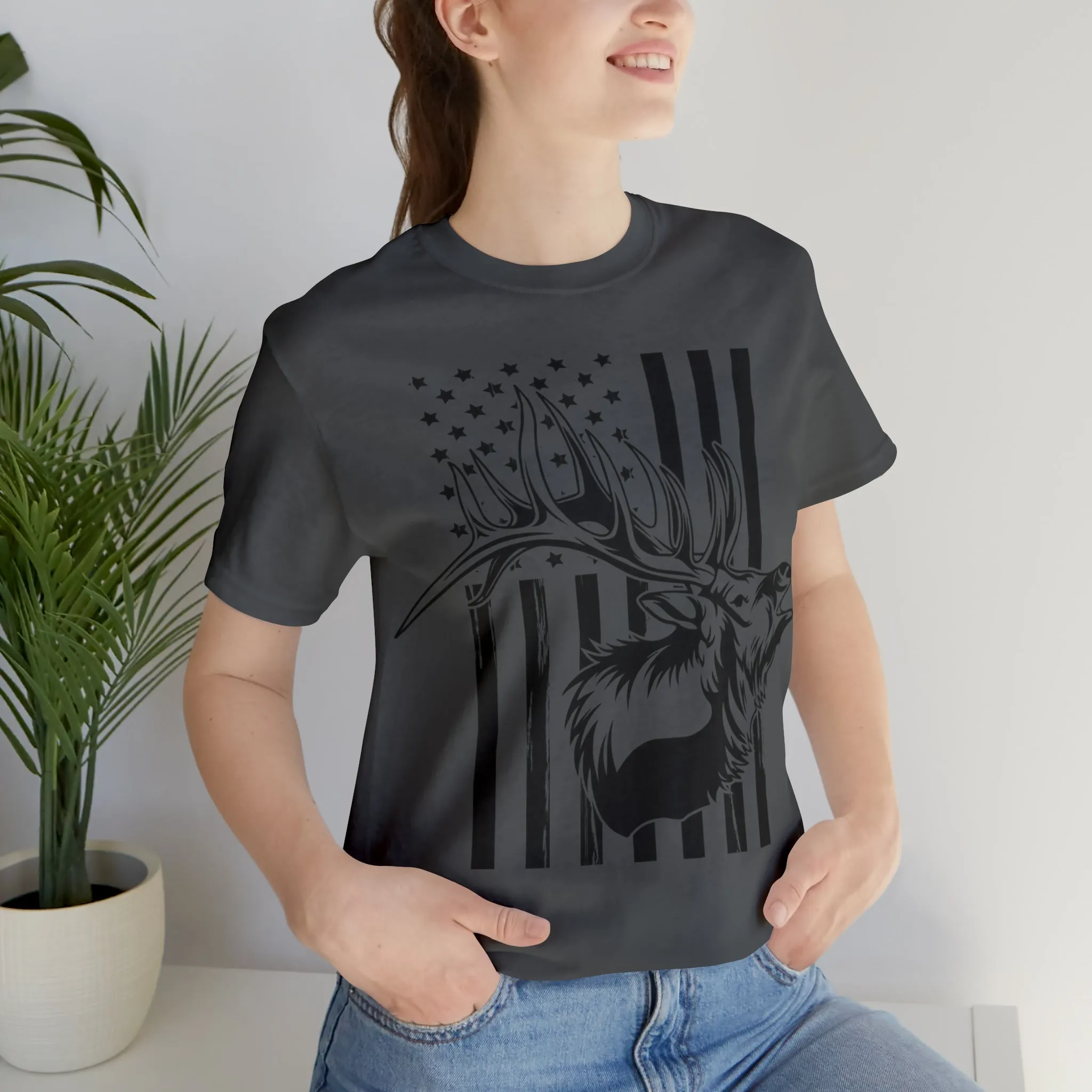 Elk Hunter Flag T-Shirt