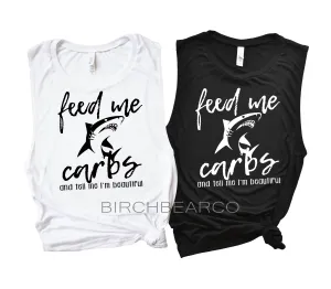 Feed Me Carbs Tank - Workout Tank - Funny Workout Tank
