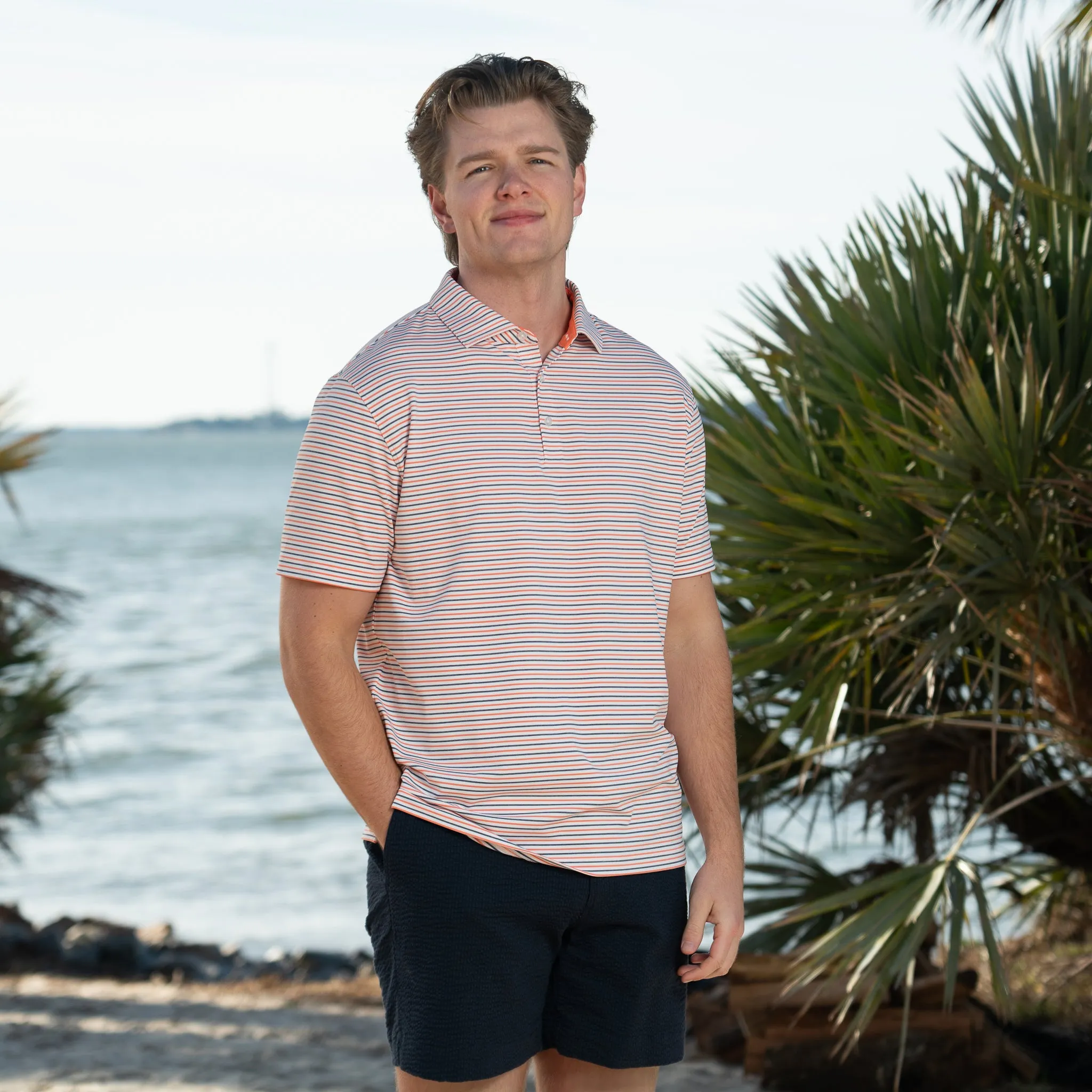 Fiesta Two Toned Feedstripe Jersey Polo