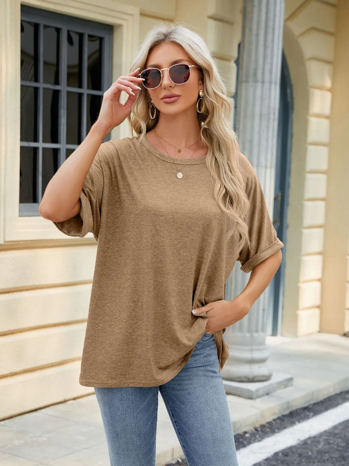 Florira Round Neck Half Sleeve T-Shirt