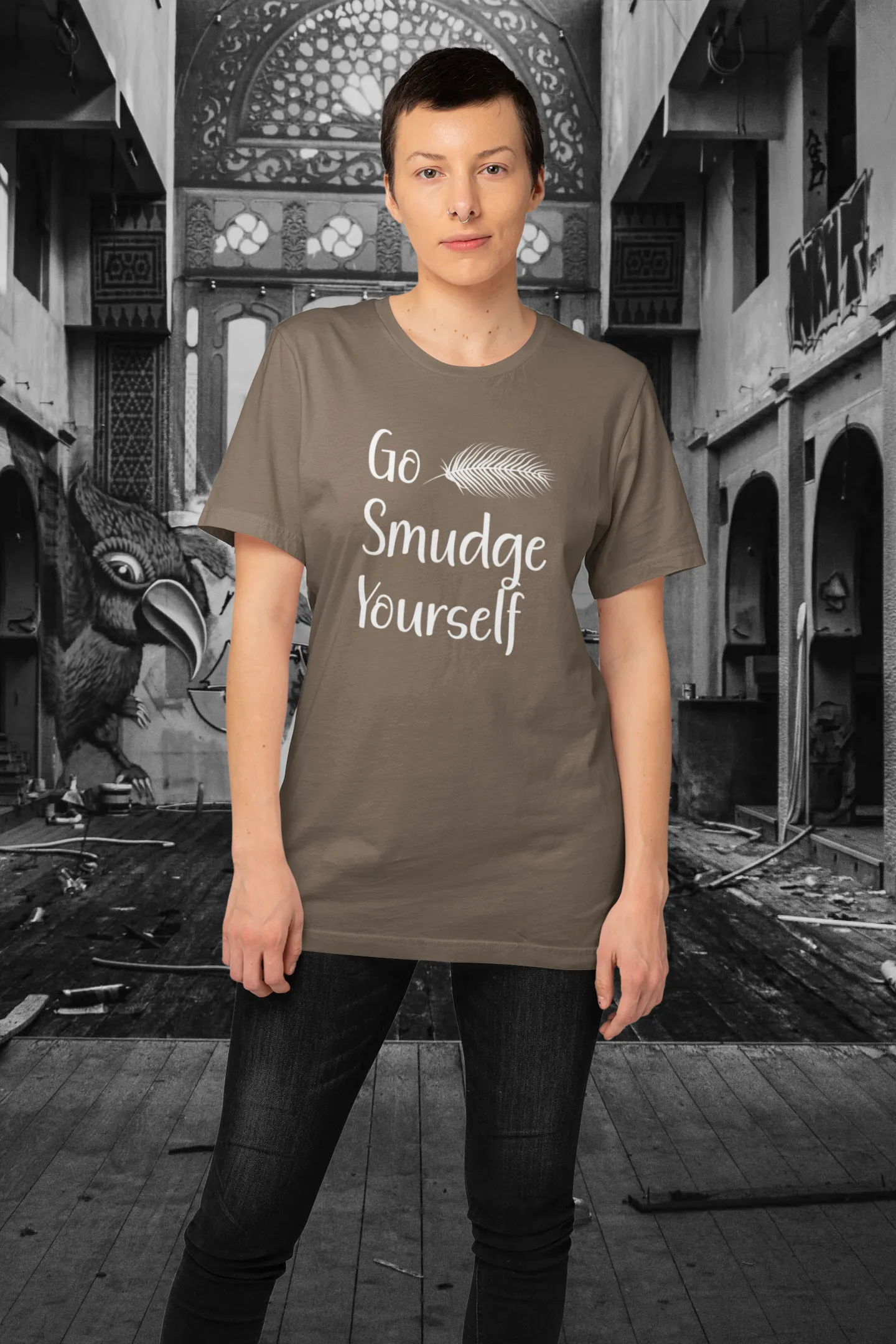 Go Smudge Yourself Funny Tee Shirt, Witch Shirt, Unisex Jersey Short Sleeve Tee, Womens Bella Canvas T-Shirt