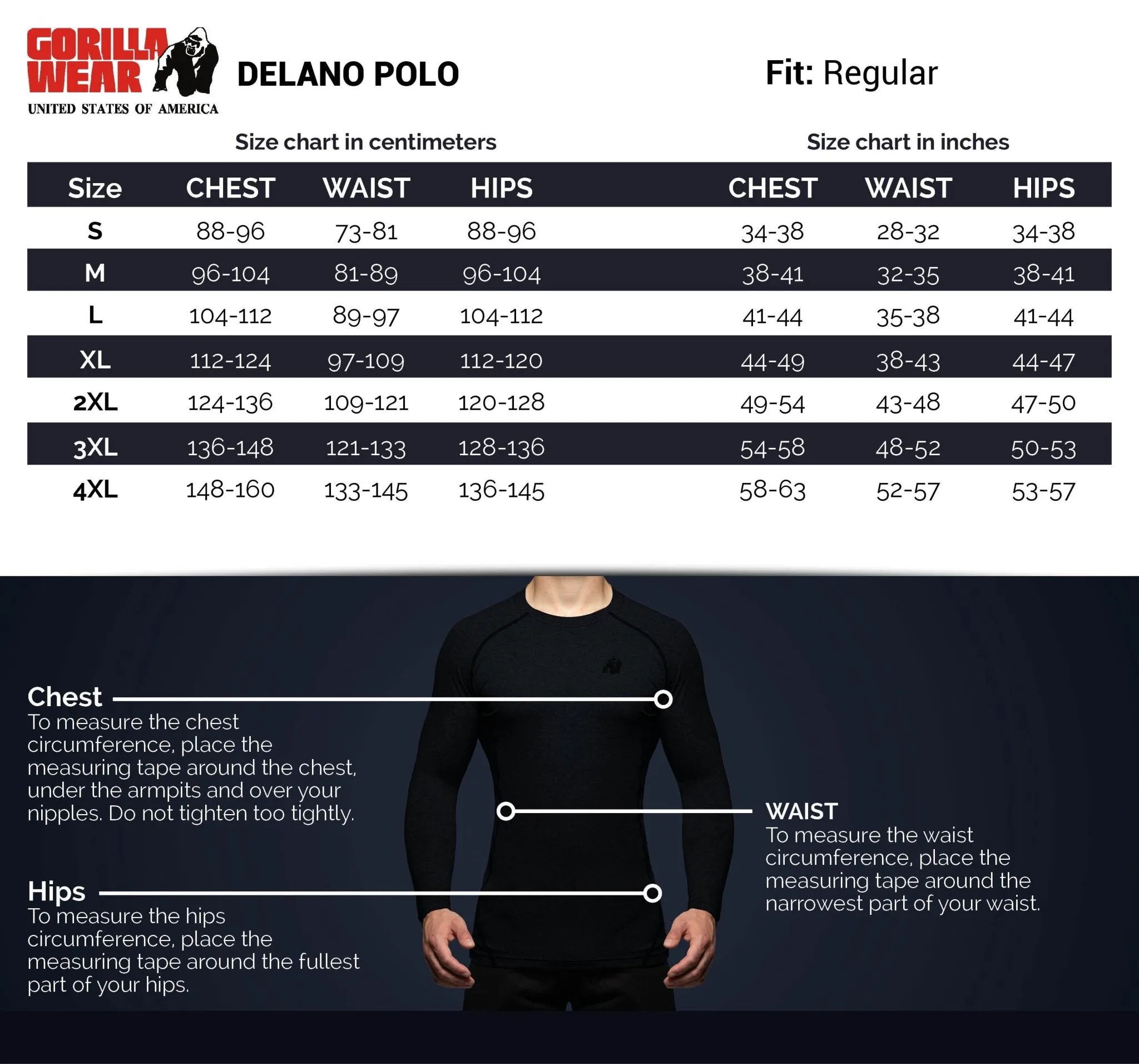 Gorilla Wear Delano Polo Black/White