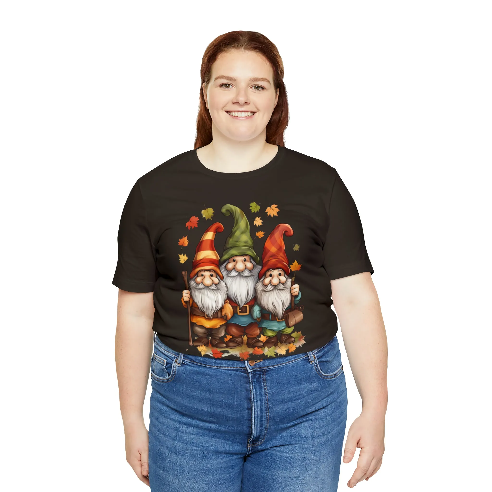 Happy Thanksgiving Gnomes T-Shirt | Fall Happy Gnomes Tee |  Bella Canvas 3001 Unisex |  Thanksgiving Season Short Sleeve Tshirt