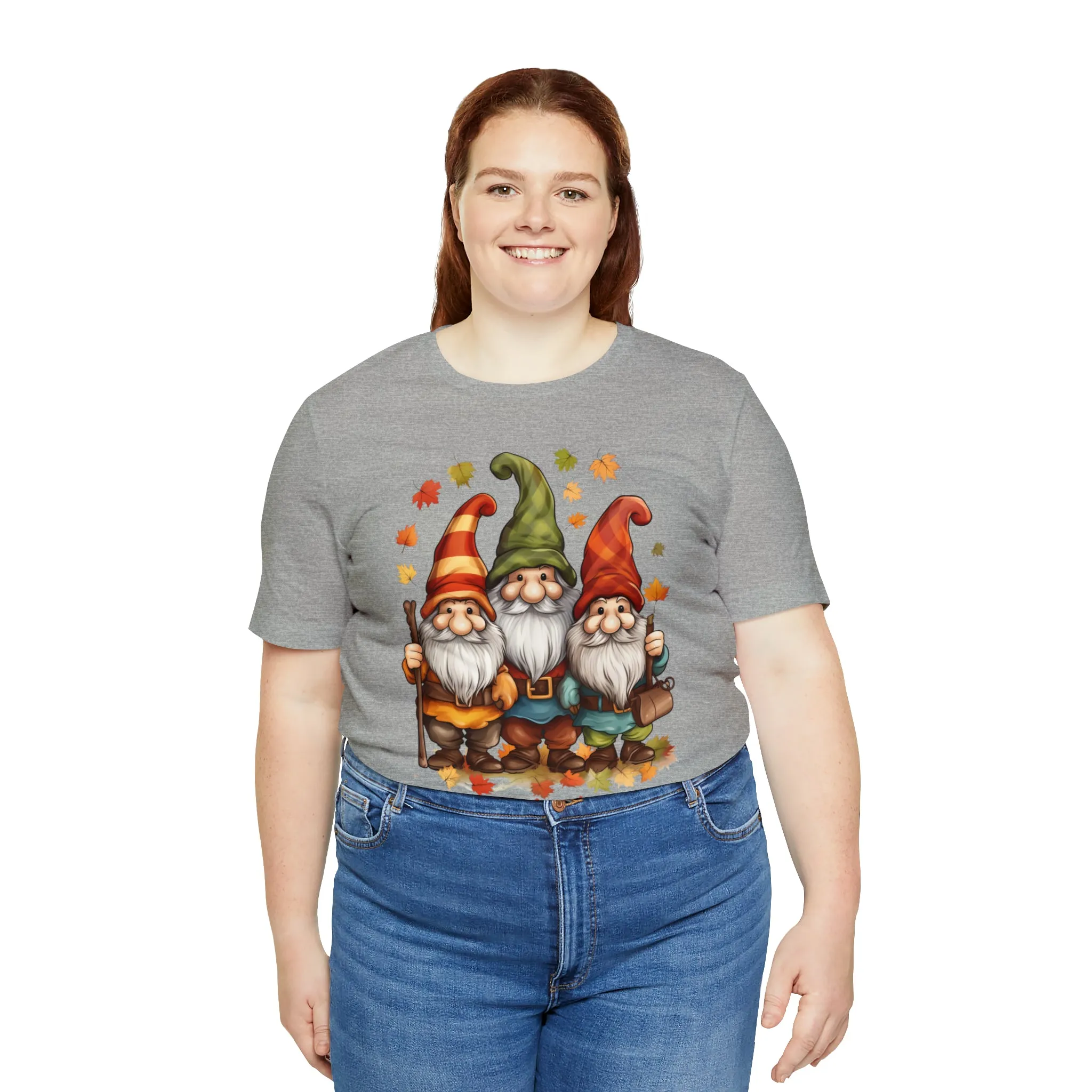Happy Thanksgiving Gnomes T-Shirt | Fall Happy Gnomes Tee |  Bella Canvas 3001 Unisex |  Thanksgiving Season Short Sleeve Tshirt