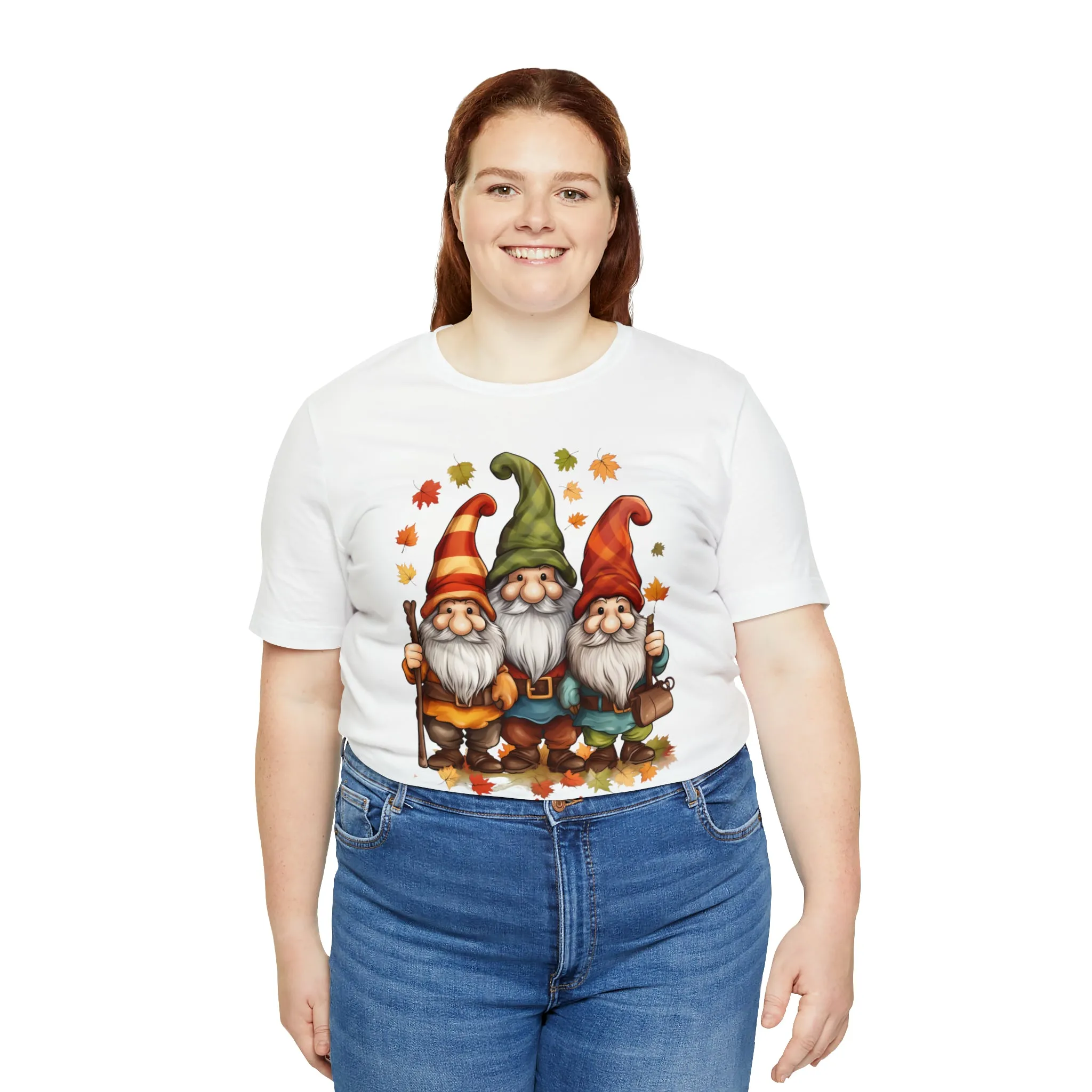 Happy Thanksgiving Gnomes T-Shirt | Fall Happy Gnomes Tee |  Bella Canvas 3001 Unisex |  Thanksgiving Season Short Sleeve Tshirt