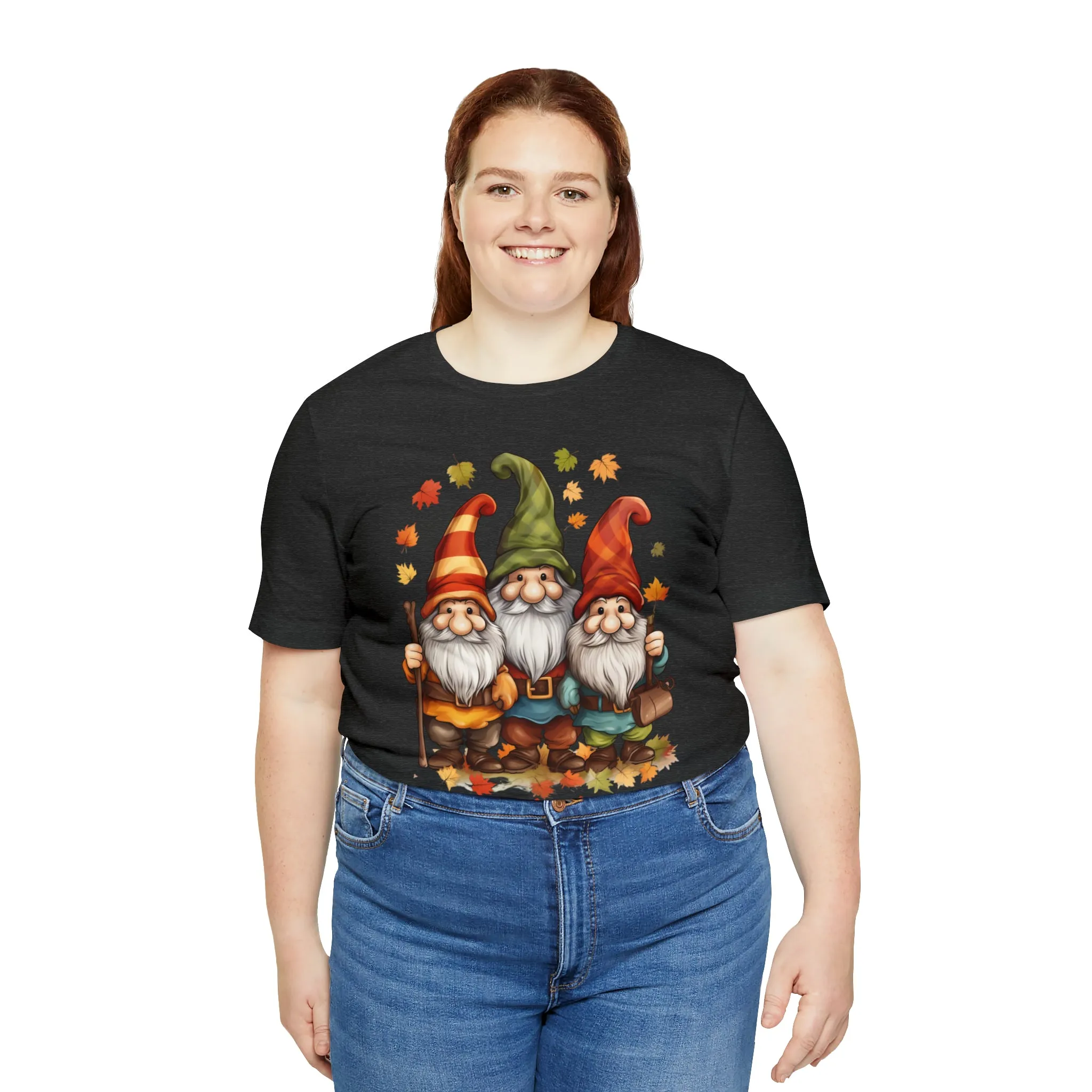 Happy Thanksgiving Gnomes T-Shirt | Fall Happy Gnomes Tee |  Bella Canvas 3001 Unisex |  Thanksgiving Season Short Sleeve Tshirt
