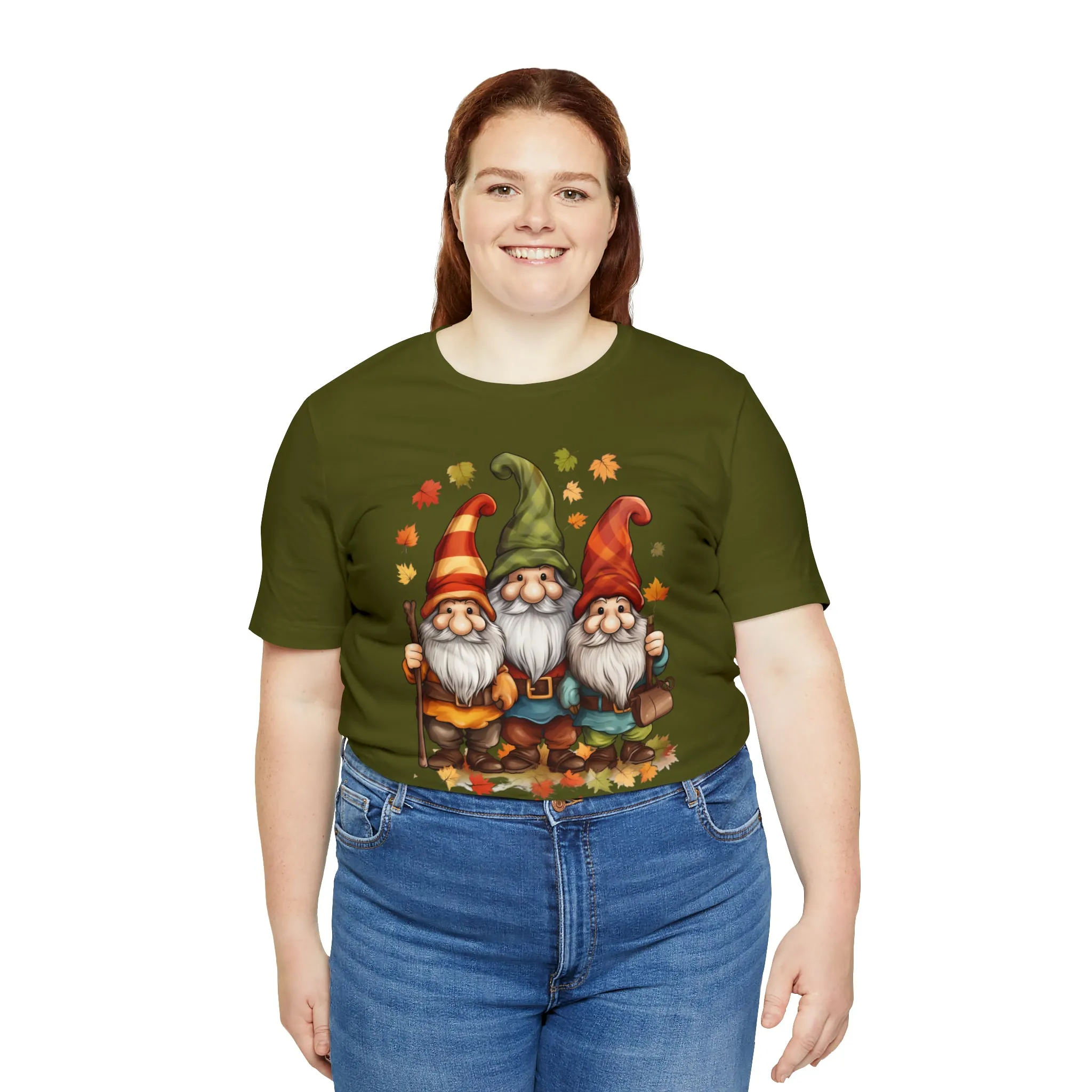 Happy Thanksgiving Gnomes T-Shirt | Fall Happy Gnomes Tee |  Bella Canvas 3001 Unisex |  Thanksgiving Season Short Sleeve Tshirt