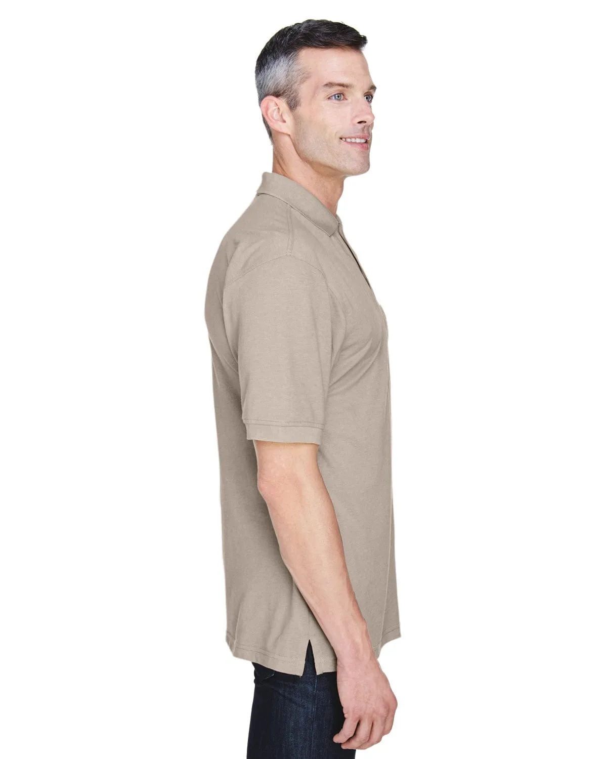 Harriton Easy Blend Pocket Polo Shirt